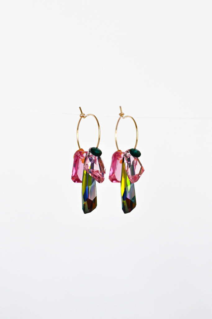 Mangosteen Hoop Earrings in the Garden Collection at Abacus Row Handmade Jewelry