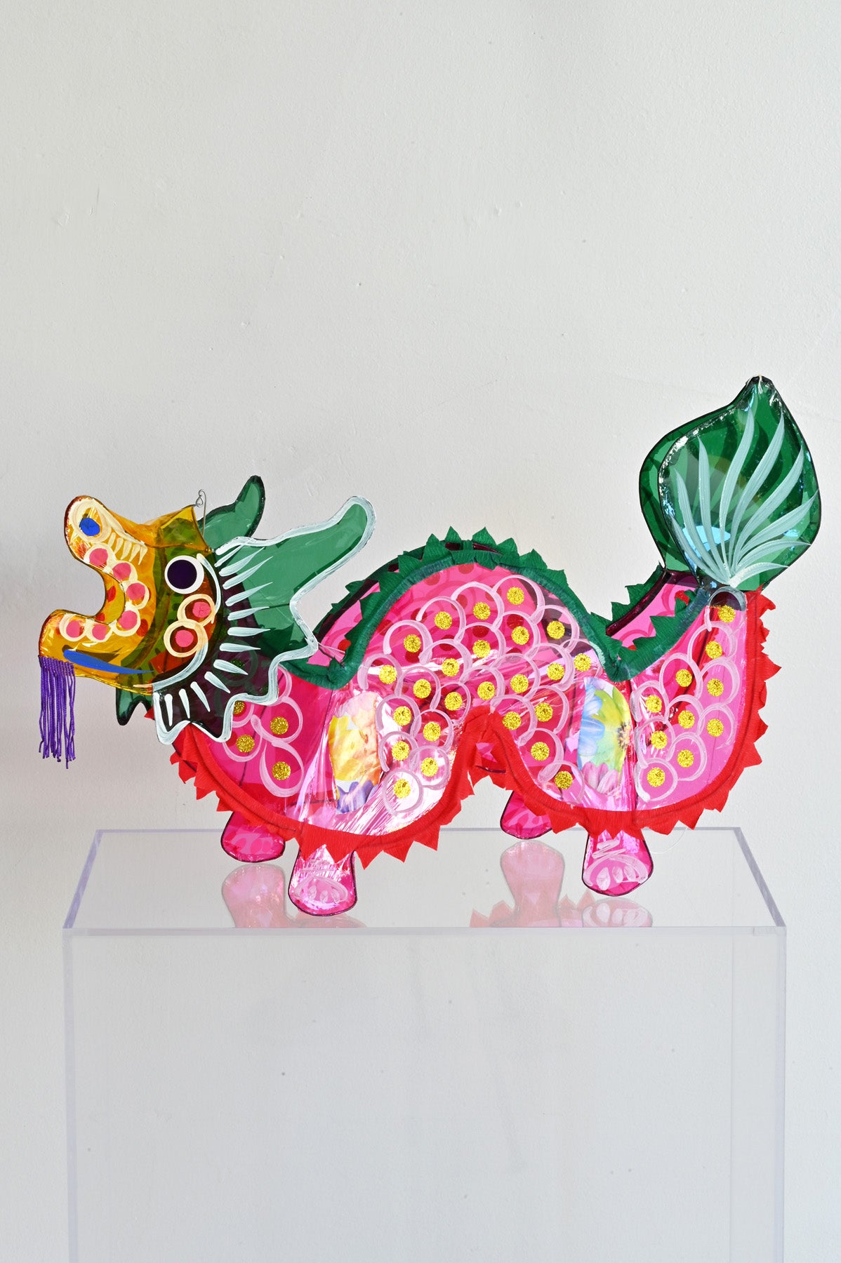 Large Pink Dragon Lantern at Abacus Row Handmade Jewelry