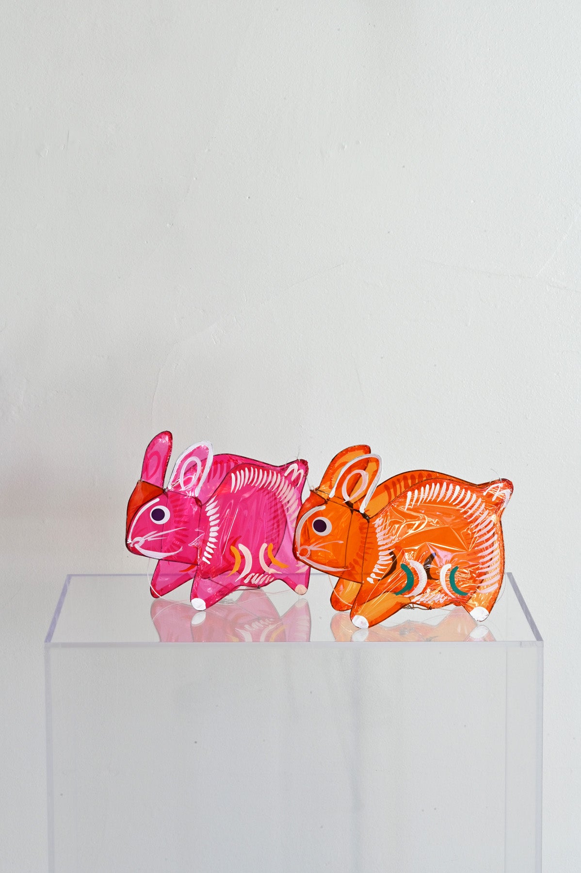 Orange and Pink Mini Rabbit Lantern at Abacus Row Handmade Jewelry