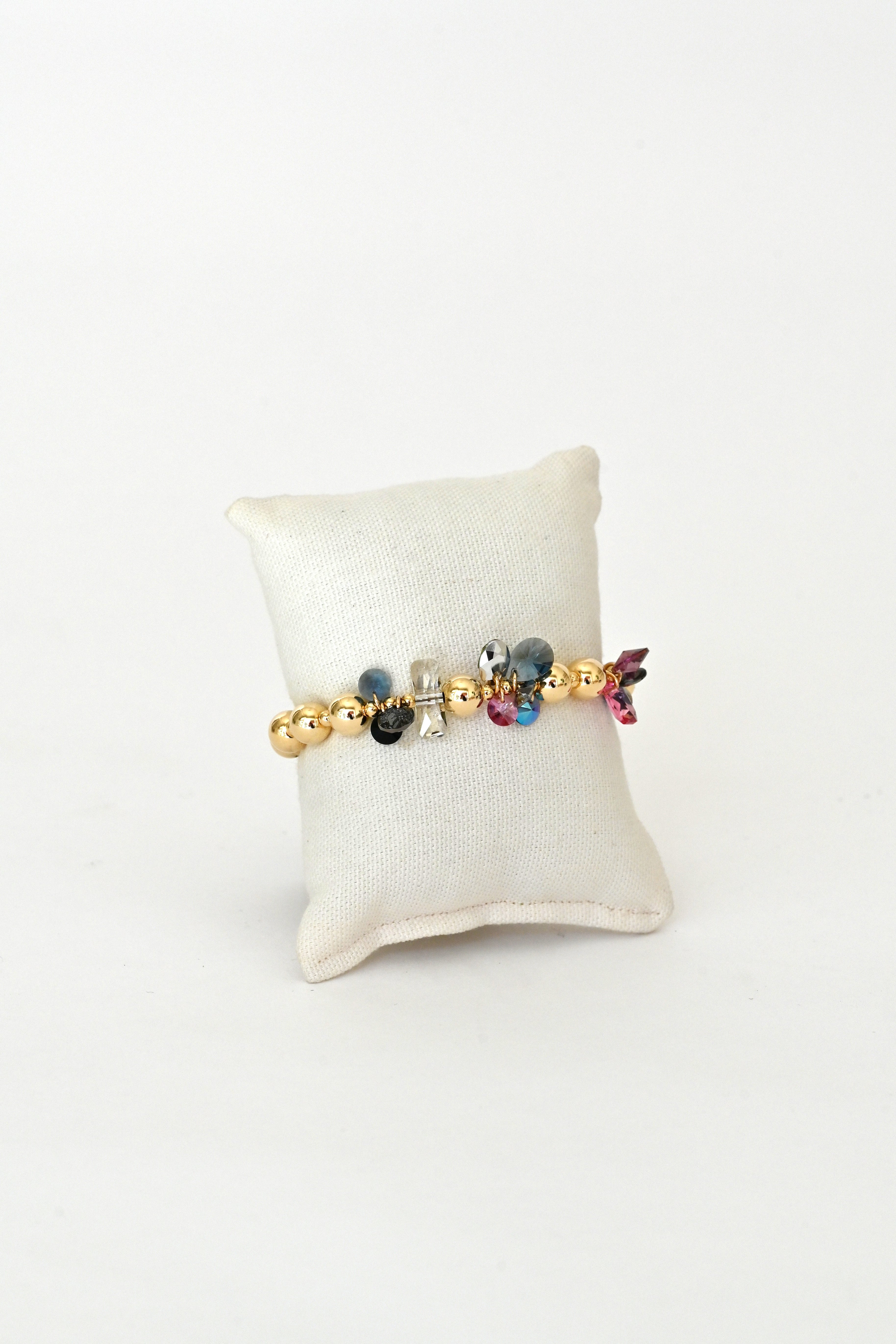 Moon Flower Bracelet No.14 front view at Abacus Row Handmade Jewelry