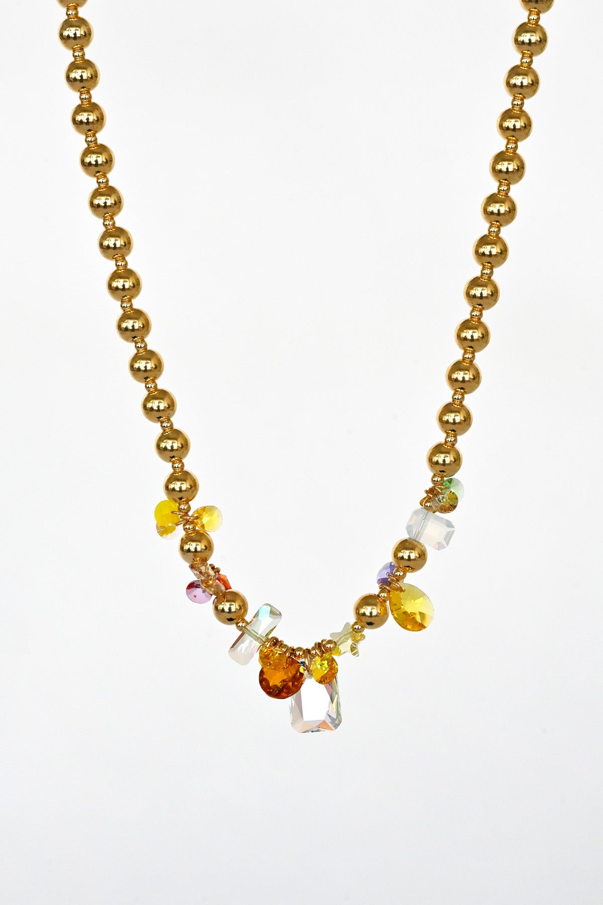 Good Fortune Moon Flower Necklace at Abacus Row Handmade Jewelry