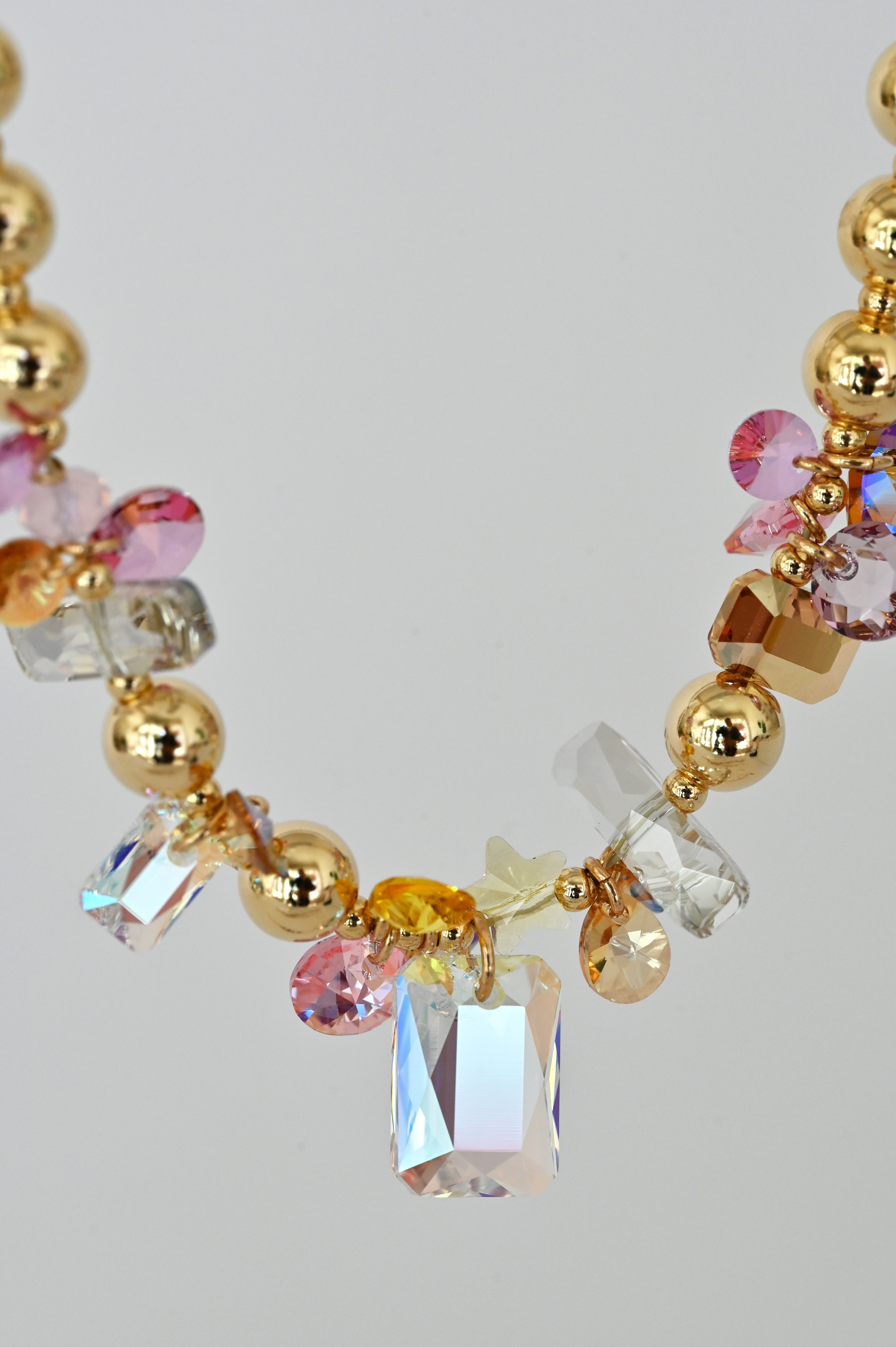 Moon Flower Necklace No.15 up close at Abacus Row Handmade Jewelry