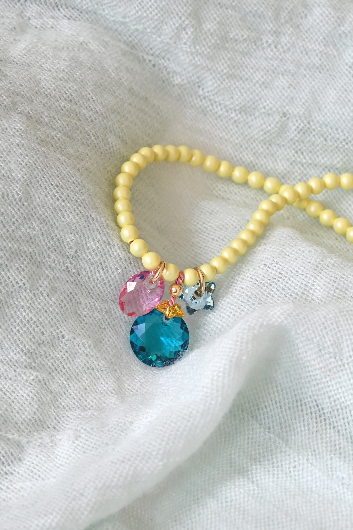Moon Drops No2 Necklace Detail by Abacus Row Handmade Jewelry