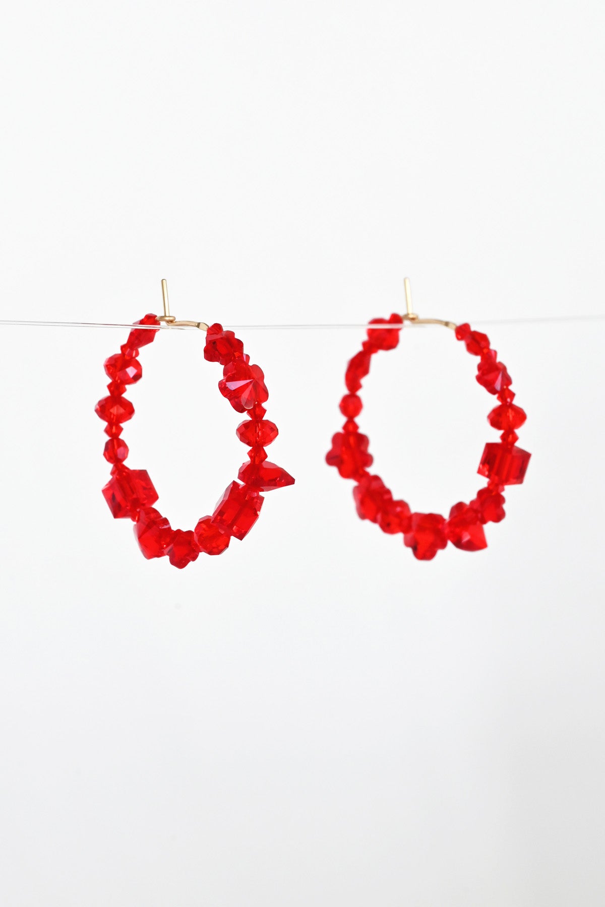 Limited Edition Ruby Crush Earrings at Abacus Row Handmade Jewelry for Lunar New Year