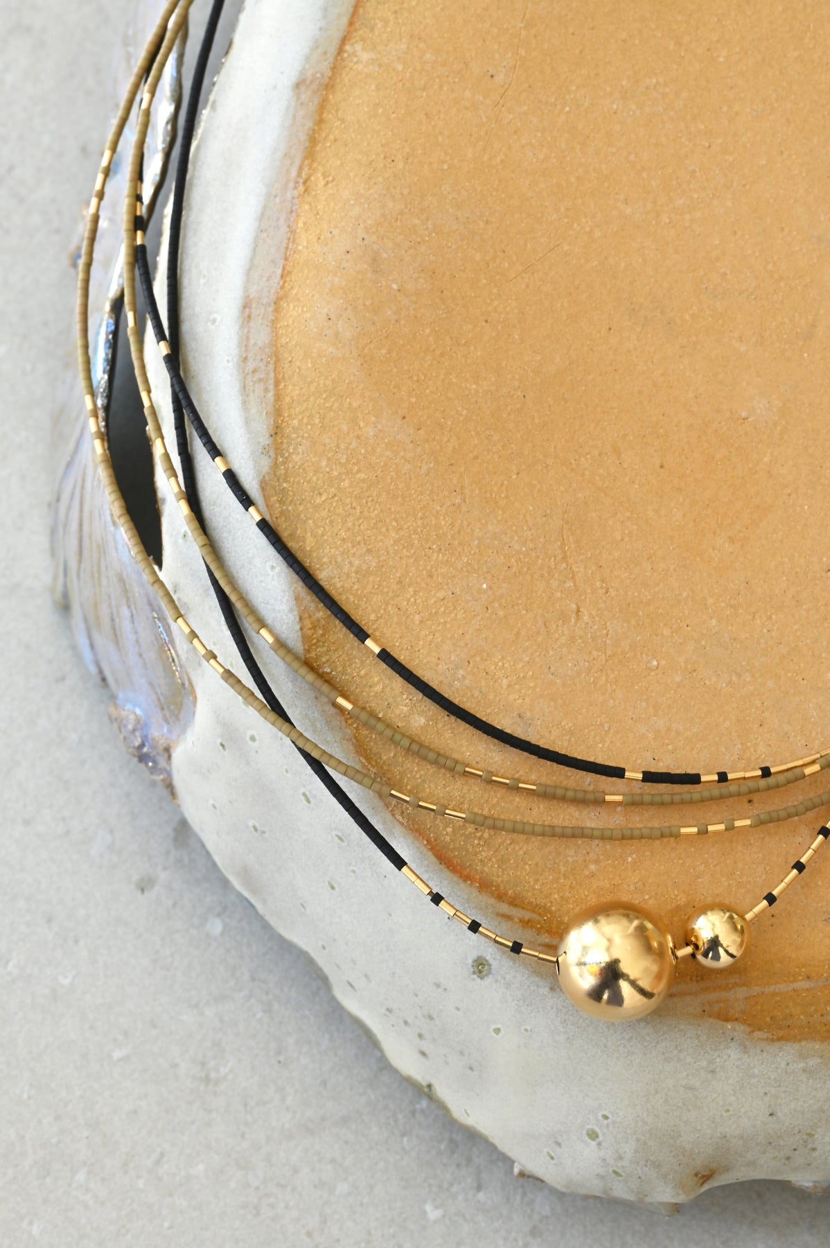 Selene Necklaces in Ink and Meadow by Abacus Row Handmade Jewelry