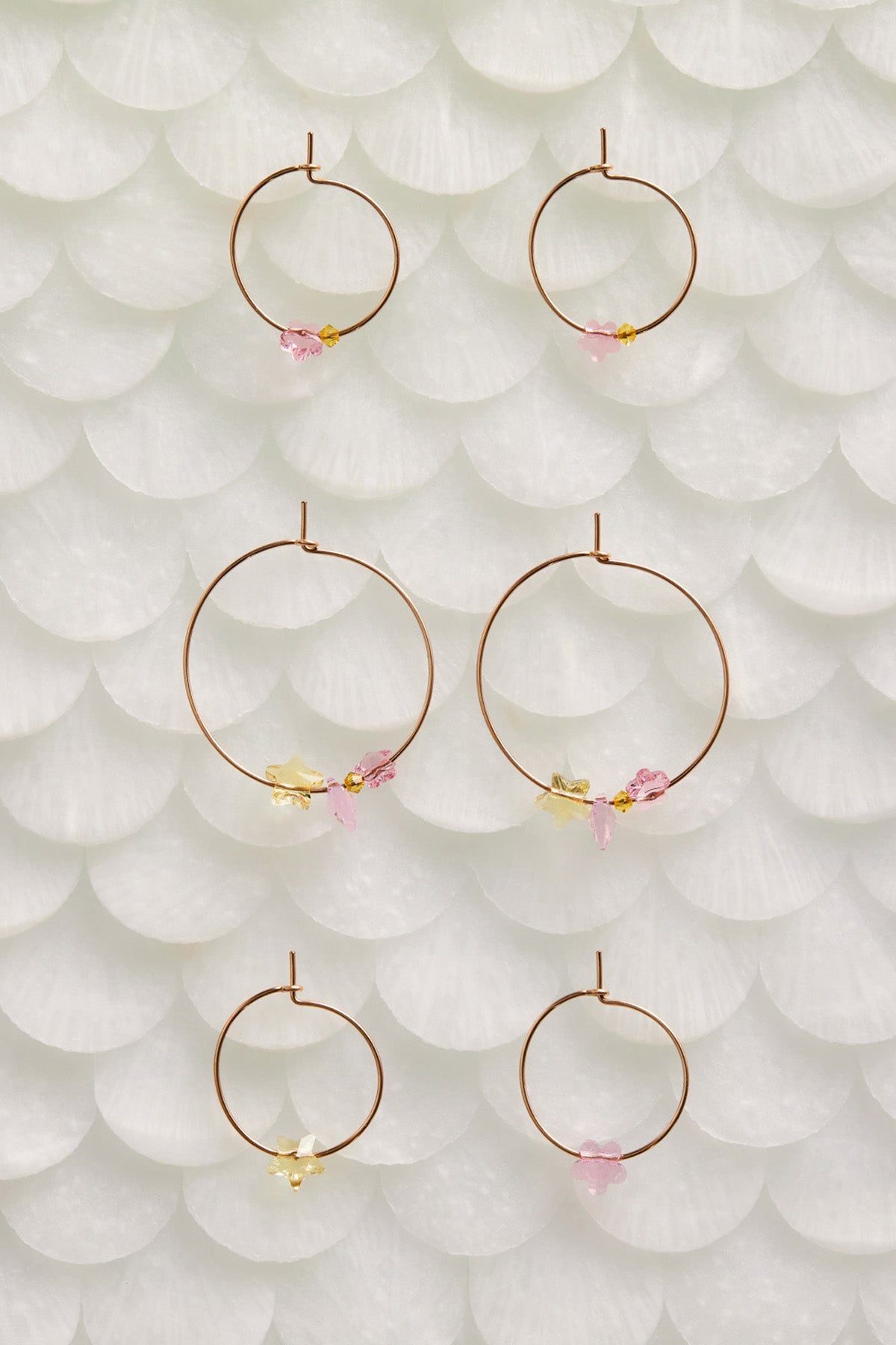Limited Edition Peach Blossom Star Earrings at Abacus Row Handmade Jewelry