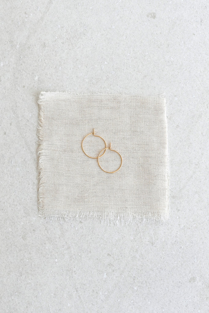 Tiny Simple Hoop Earrings at Abacus Row Handmade Jewelry