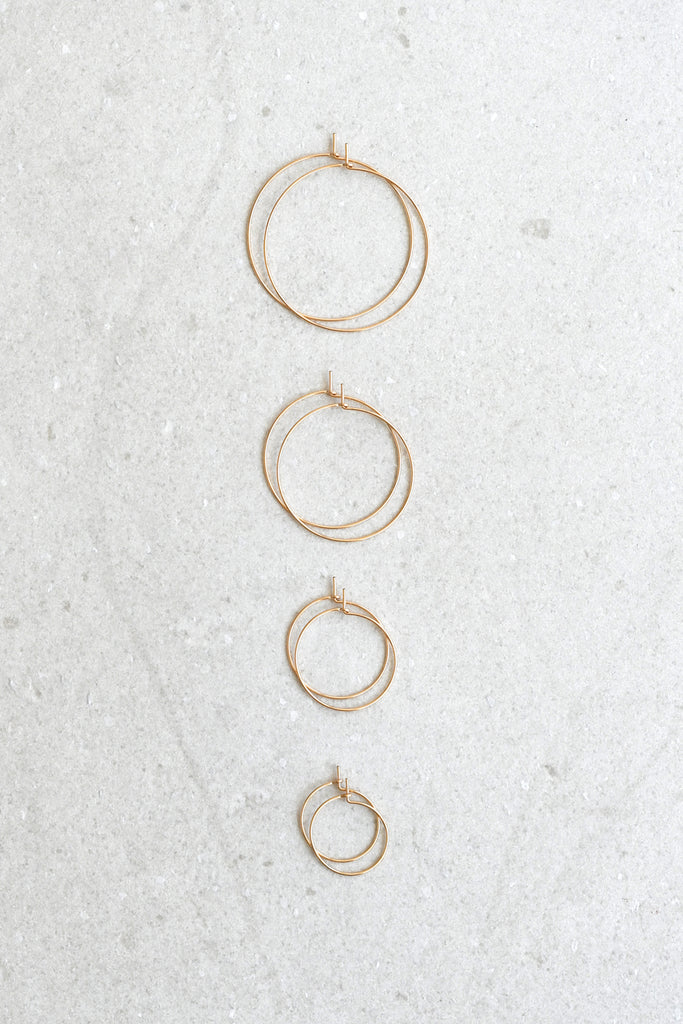 Tiny Simple Hoop Earrings at Abacus Row Handmade Jewelry