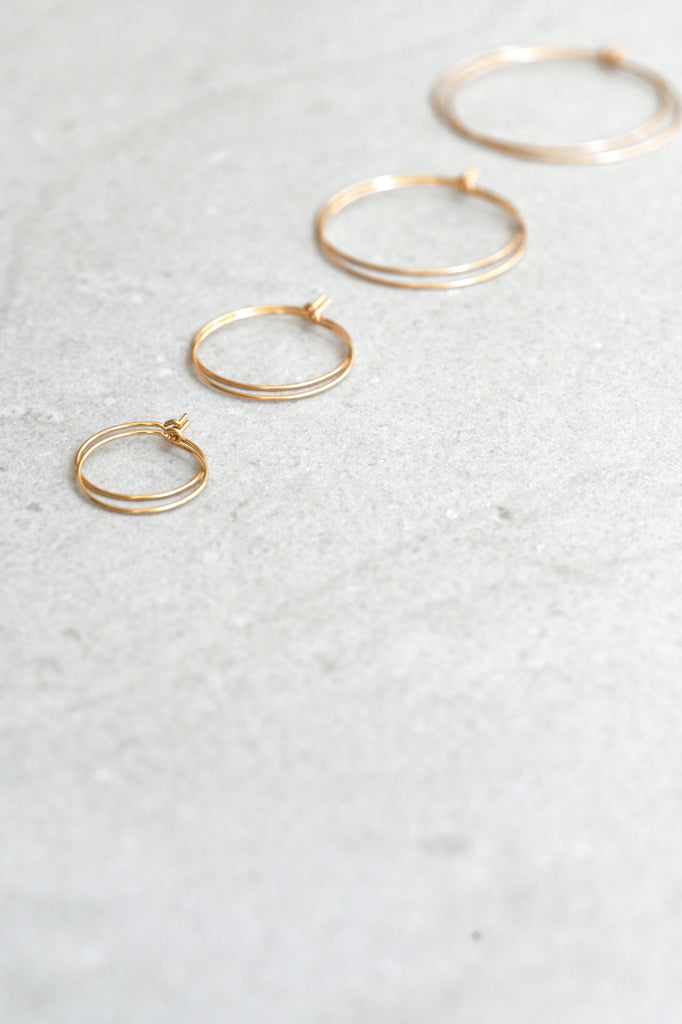 Tiny Simple Hoop Earrings at Abacus Row Handmade Jewelry