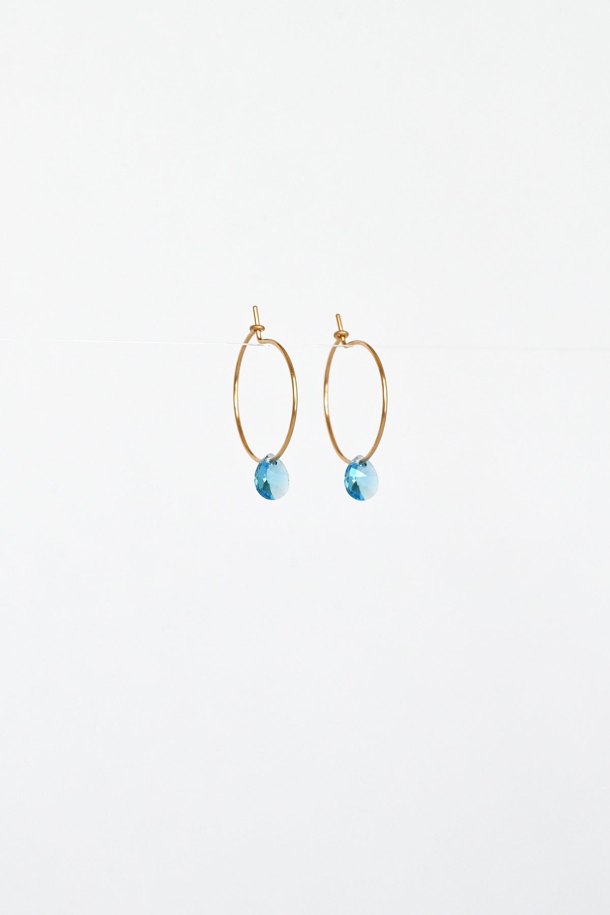 Small Petal Forget-me-not Hoop Earrings in the Garden Collection at Abacus Row