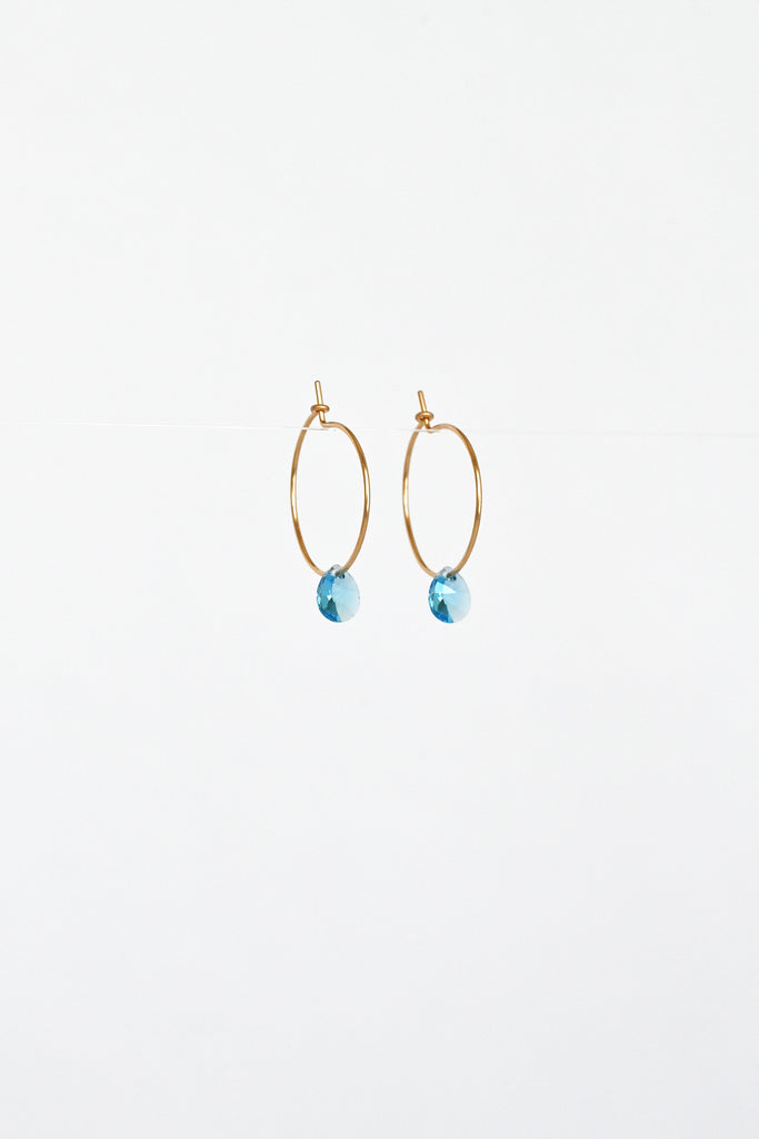 Small Petal Forget-me-not Hoop Earrings in the Garden Collection at Abacus Row