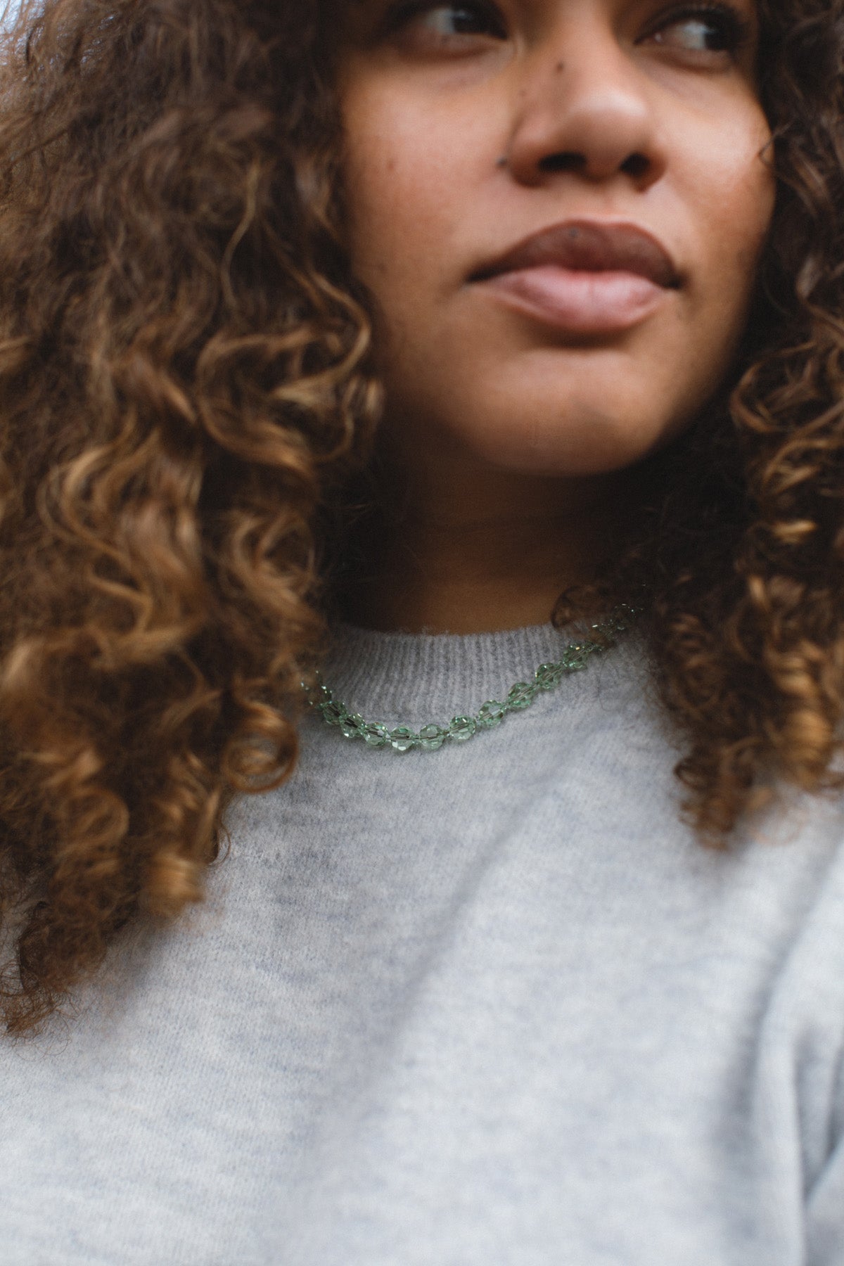 Limited Edition Snow-in-Summer Necklace at Abacus Row Handmade Jewelry