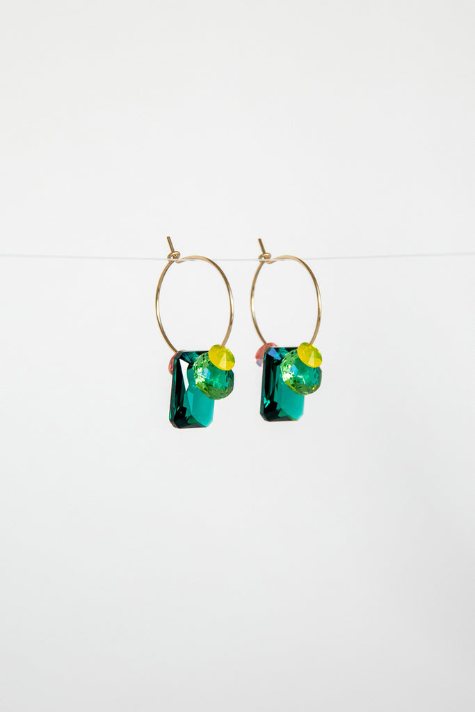 Sweet Pea Hoop Earrings No 10 in the Garden Collection at Abacus Row Handmade Jewelry