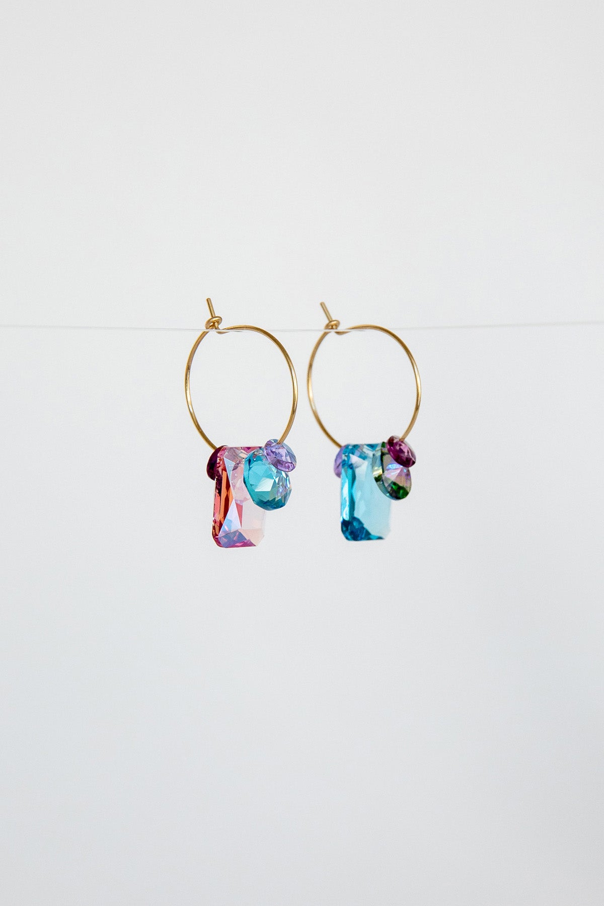 Sweet Pea Hoop Earrings No 12 in the Garden Collection at Abacus Row Handmade Jewelry
