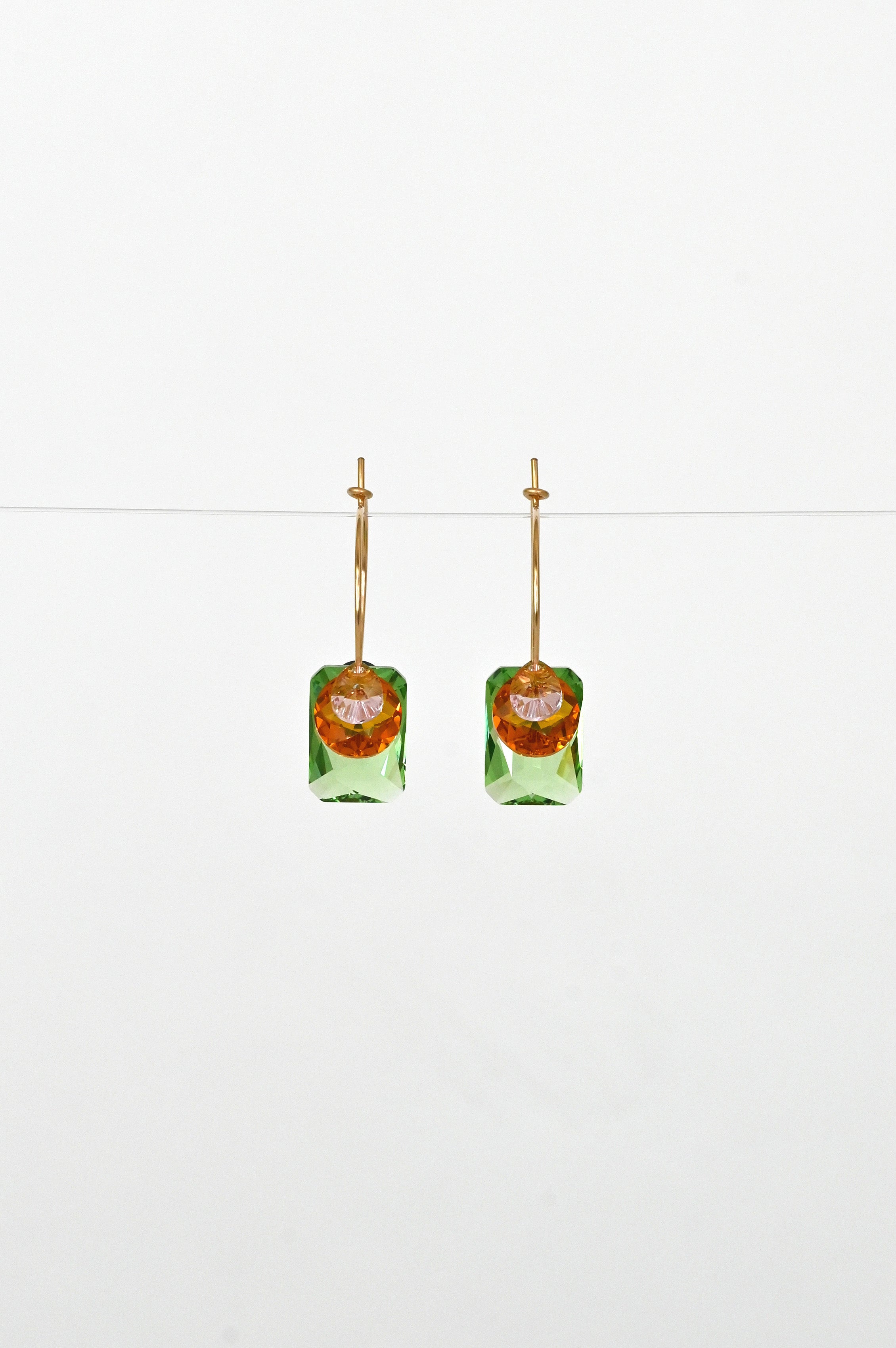 Front View of the Sweet Pea Earrings No.33 at Abacus Row Handmade Jewelry