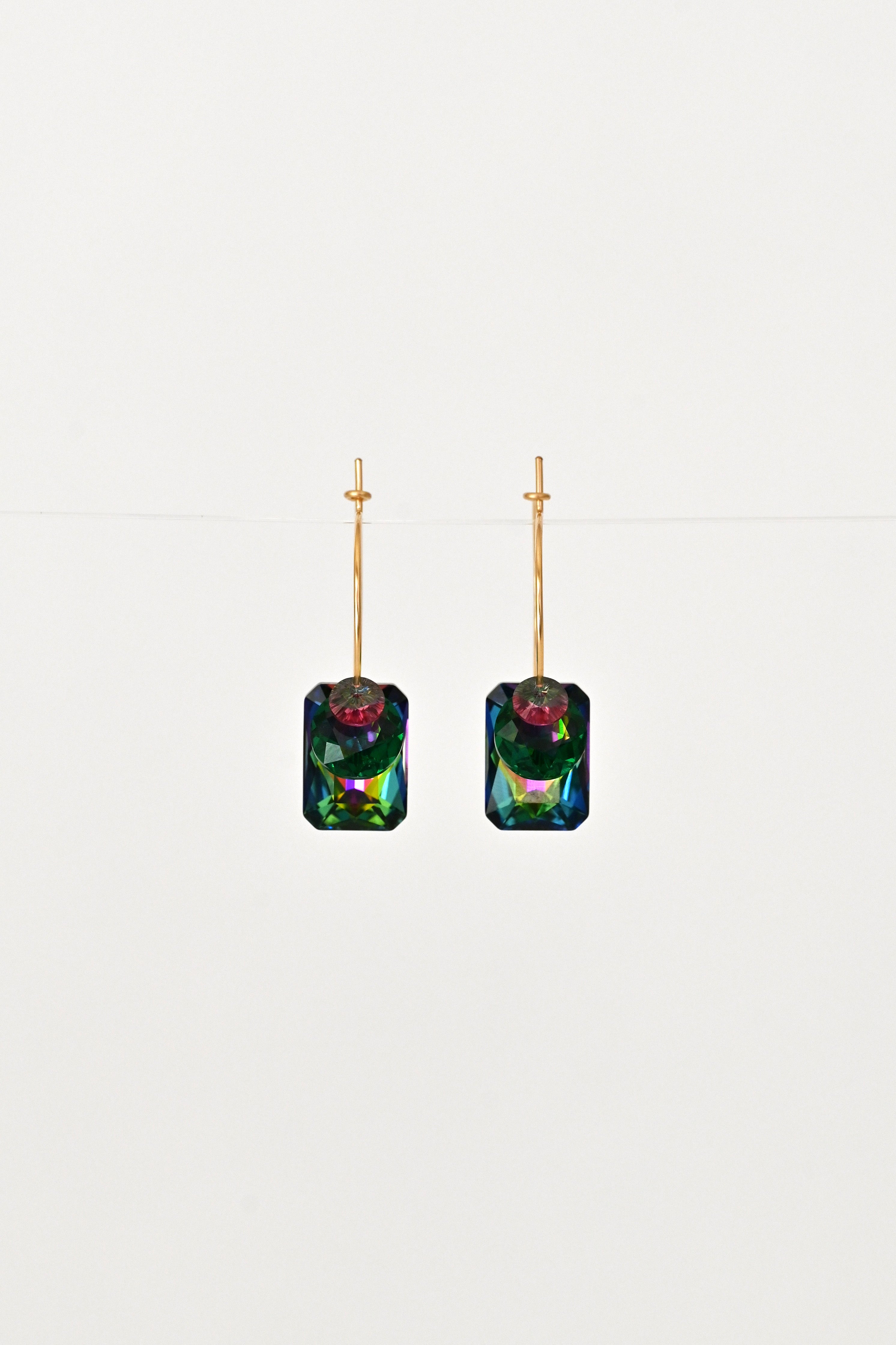 Sweet Pea Earrings No.40 front view by Abacus Row Handmade Jewelry