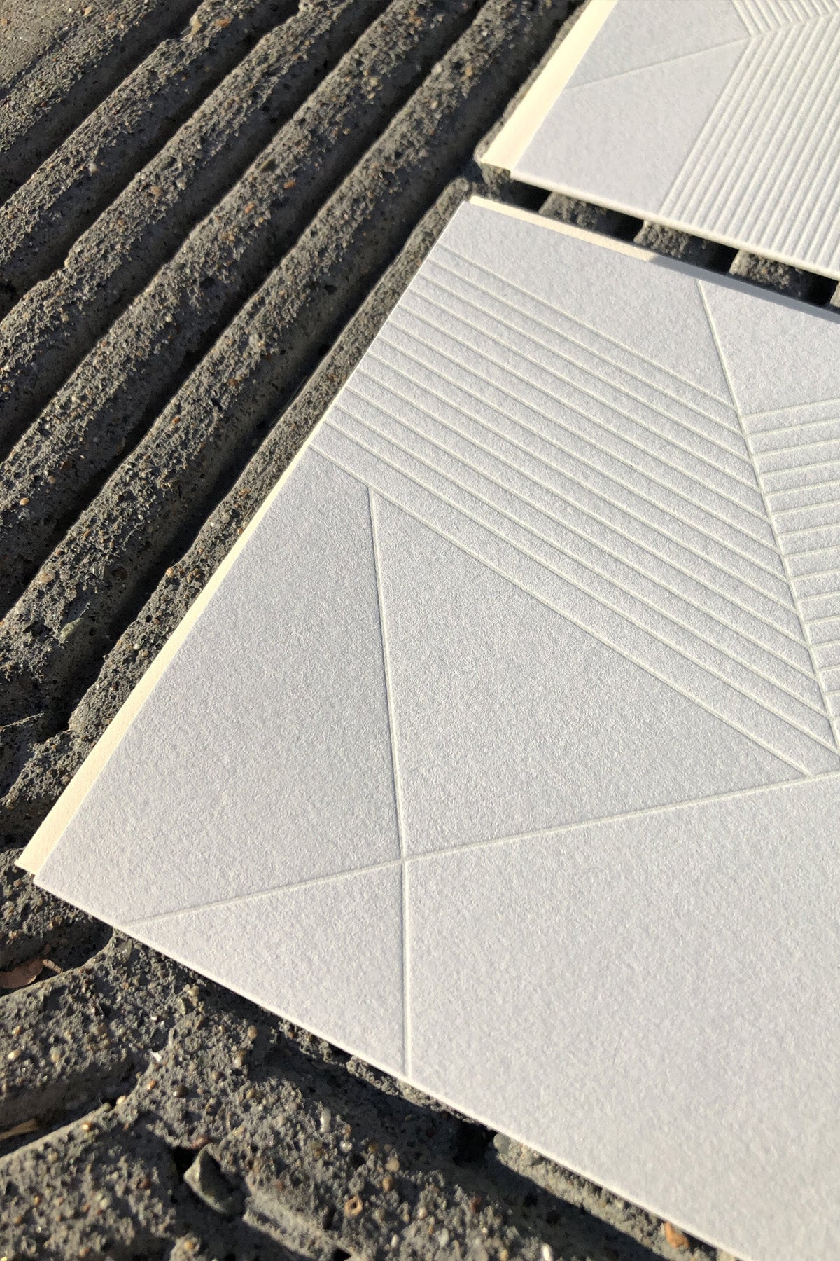 Sunset Sidewalk Card Design No4 detail by Aesthetic Union and Juile Cloutier at Abacus Row