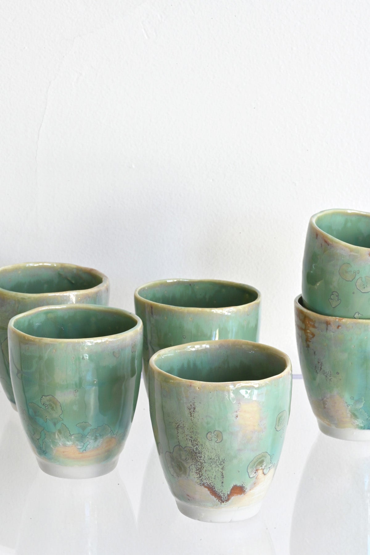 Jade Crystalline Cup assortment by Ahn Lee at Abacus Row Handmade Jewelry