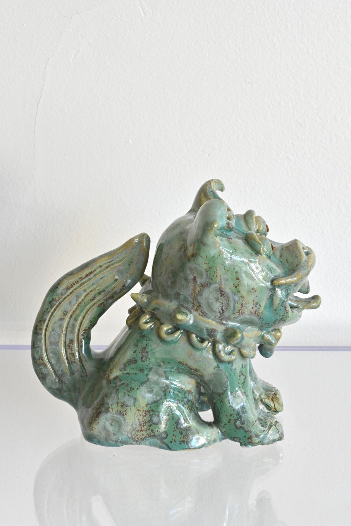Full Right of Red Garnet Eyed Mini Fu Dog by Ahn Lee at Abacus Row Handmade Jewelry
