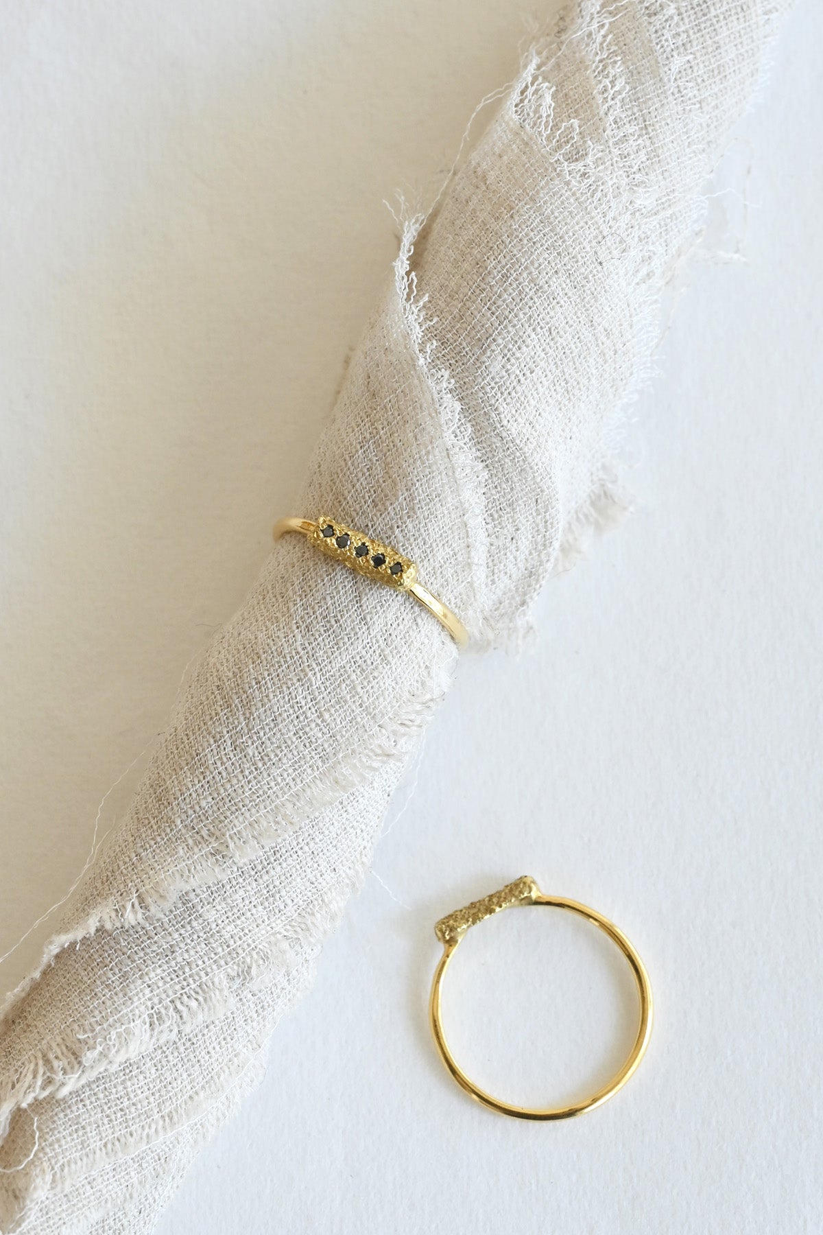 Textured Black Diamond Ring by AILI at Abacus Row Handmade Jewelry