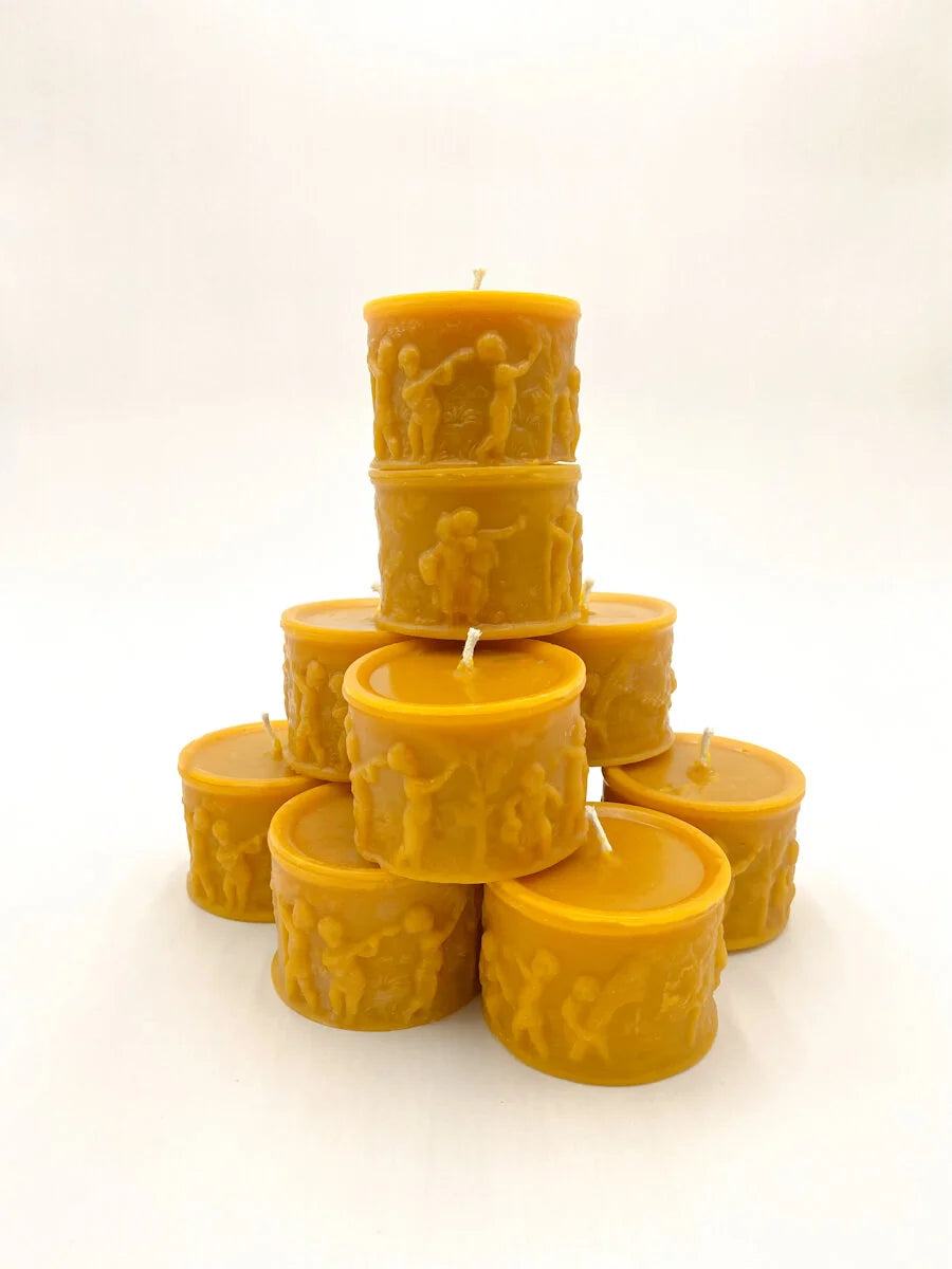 Stack of Mirth Pillar Candle by Alysia Mazzella at Abacus Row Handmade Jewelry