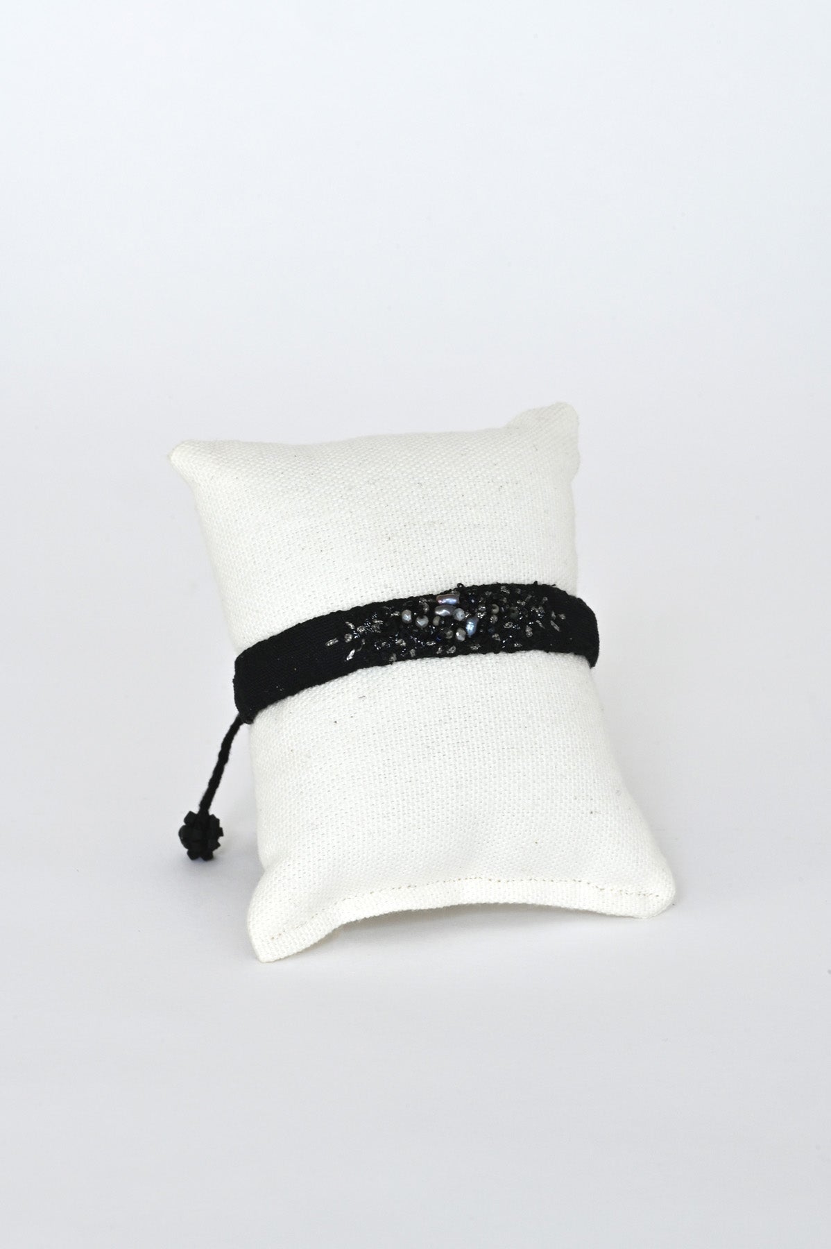 One-of-a-kind Embroidered Bracelet closure by Antomoon at Abacus Row Handmade Jewelry