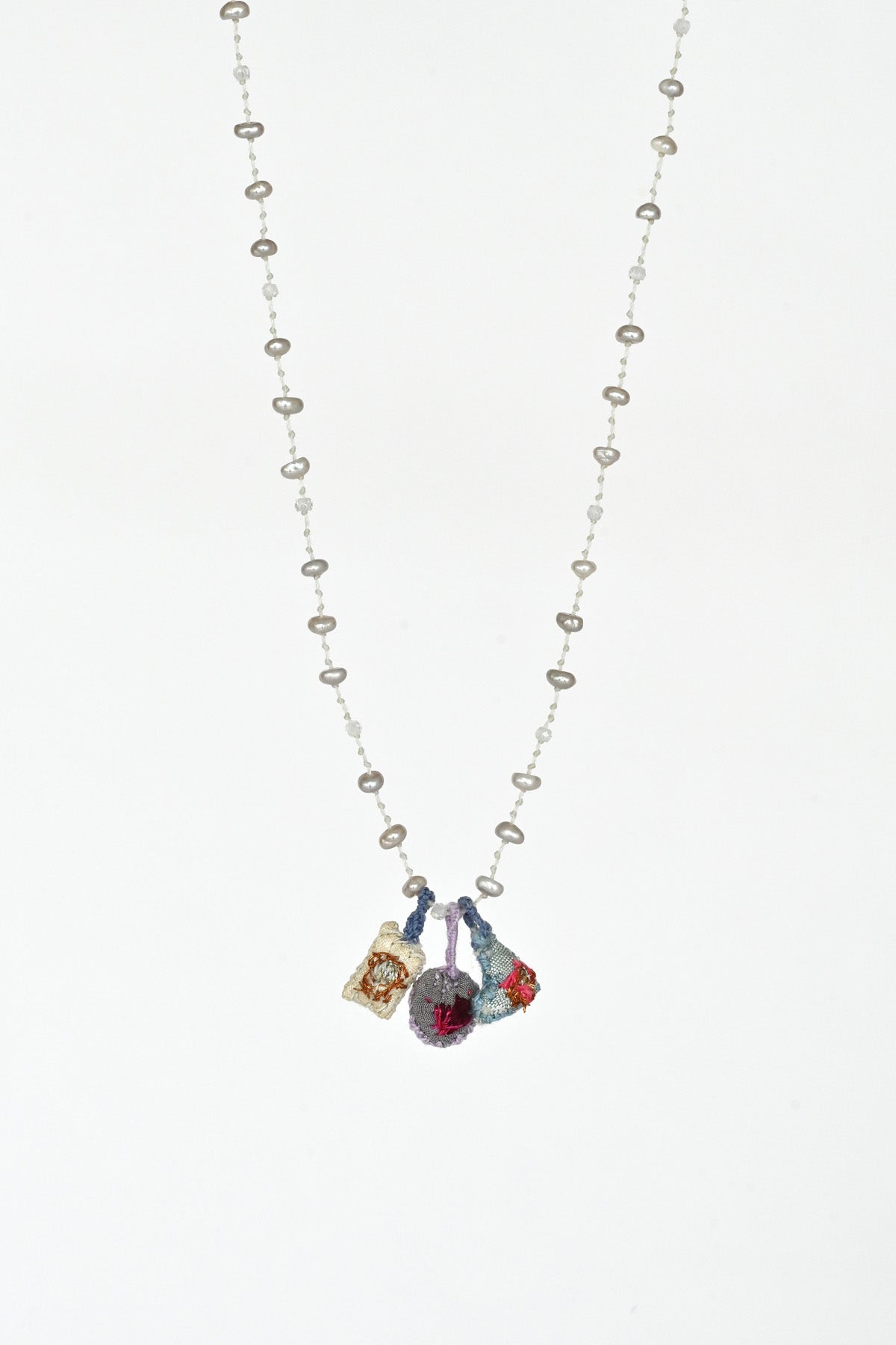 One of a kind Amulet Necklace with Venetian Beads by Antomoon at Abacus Row Handmade Jewelry