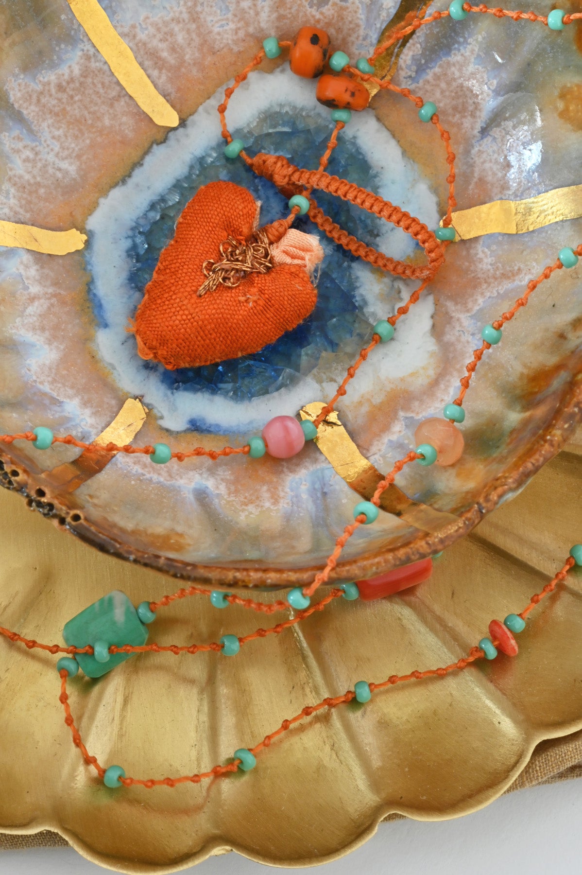 One of a kind Venetian Heart Necklace by Antomoon at Abacus Row Handmade Jewelry