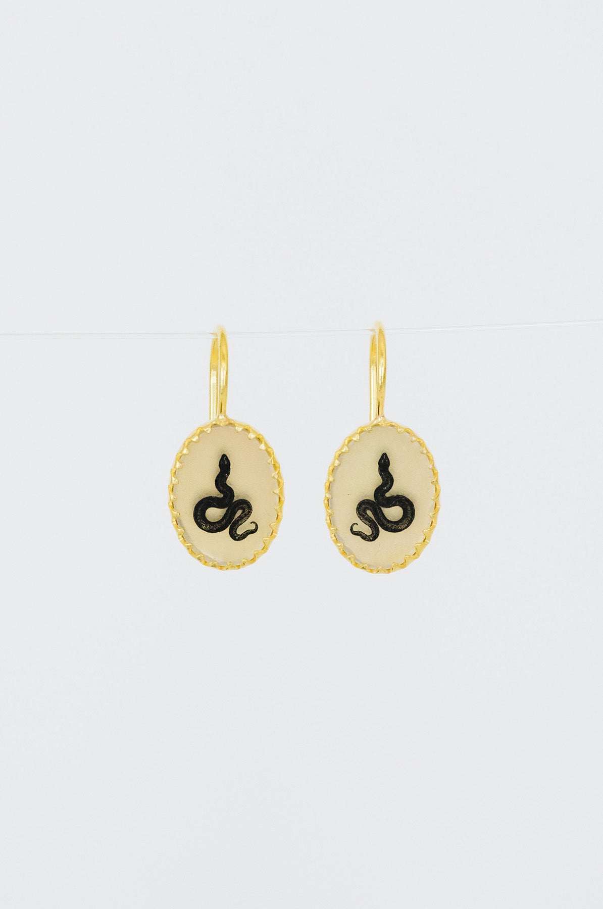Snake Victoria Earrings by Anzu at Abacus Row Handmade Jewelry