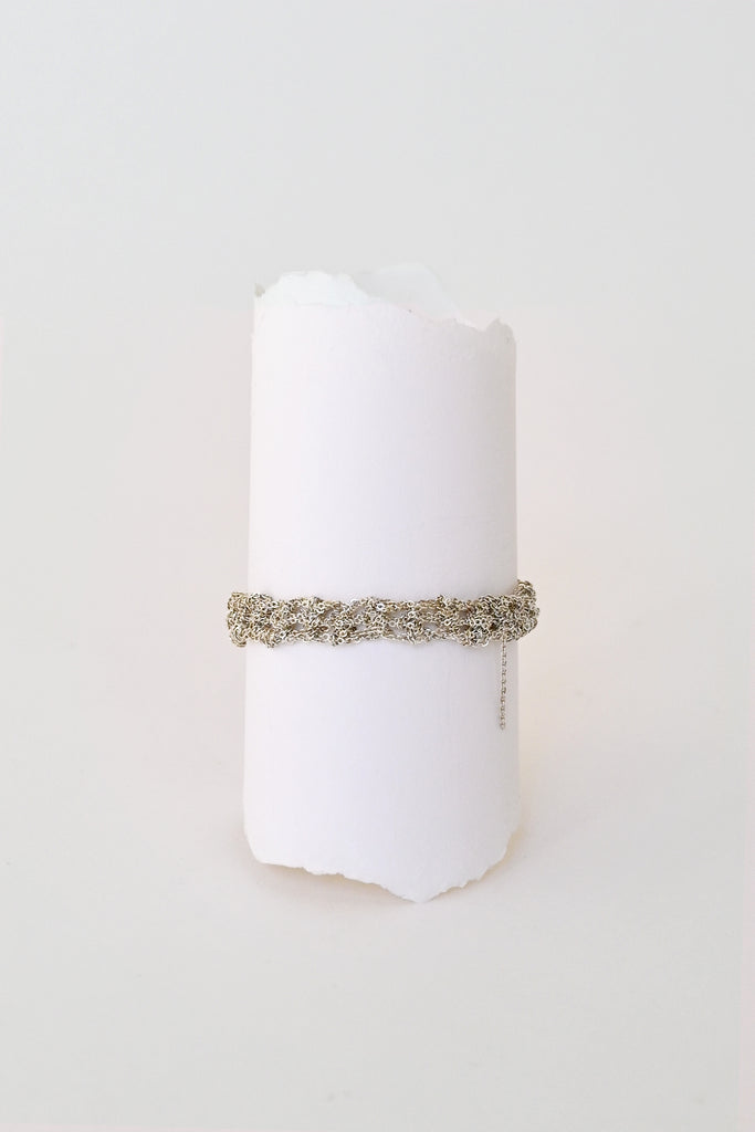 Silver Baby Tee Bracelet by Arielle de Pinto at Abacus Row Jewelry