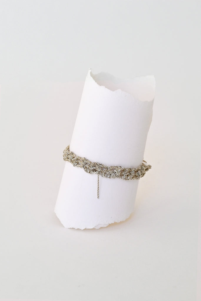 Silver Baby Tee Bracelet by Arielle de Pinto at Abacus Row Jewelry