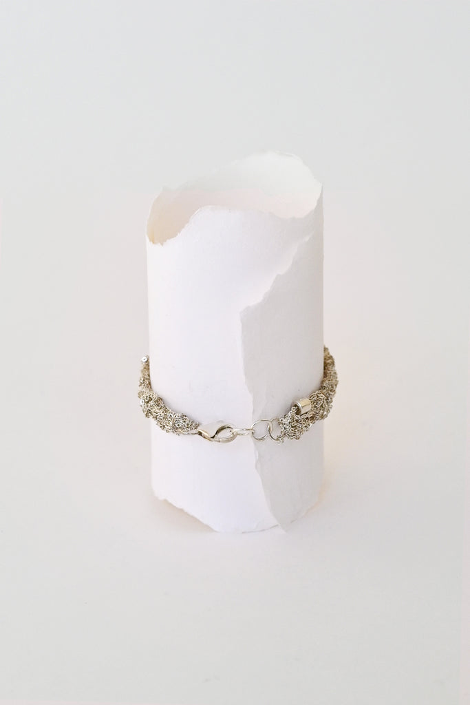 Silver Baby Tee Bracelet by Arielle de Pinto at Abacus Row Jewelry