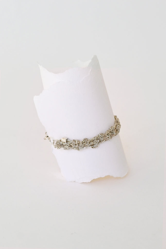 Silver Baby Tee Bracelet by Arielle de Pinto at Abacus Row Jewelry