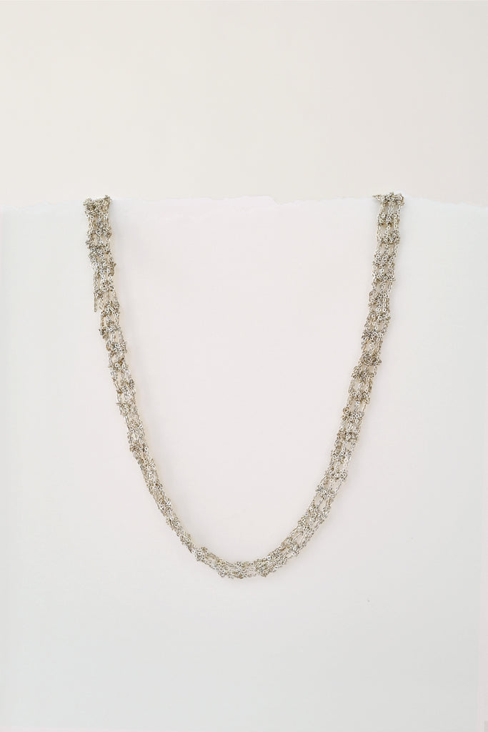 Silver Baby Tee Necklace by Arielle de Pinto at Abacus Row Handmade Jewelry