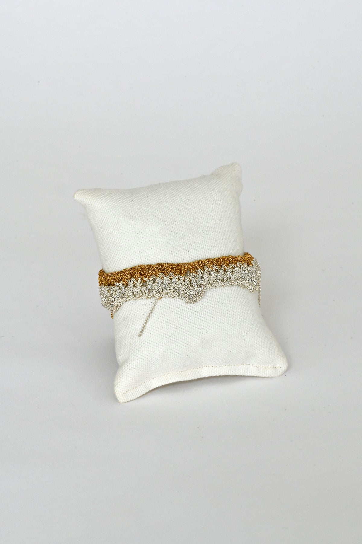 Zig Zag Bracelet in silver and gold by Arielle de Pinto at Abacus Row Jewelry