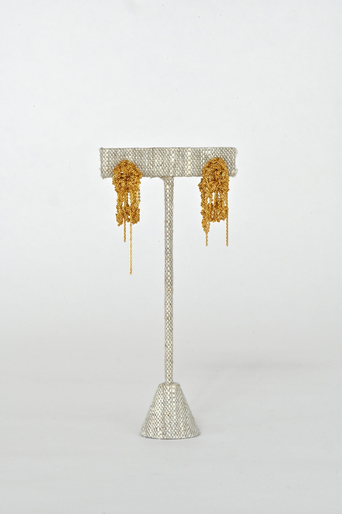 Gold Cuff Earring fronts by Arielle de Pinto at Abacus Row Handmade Jewelry