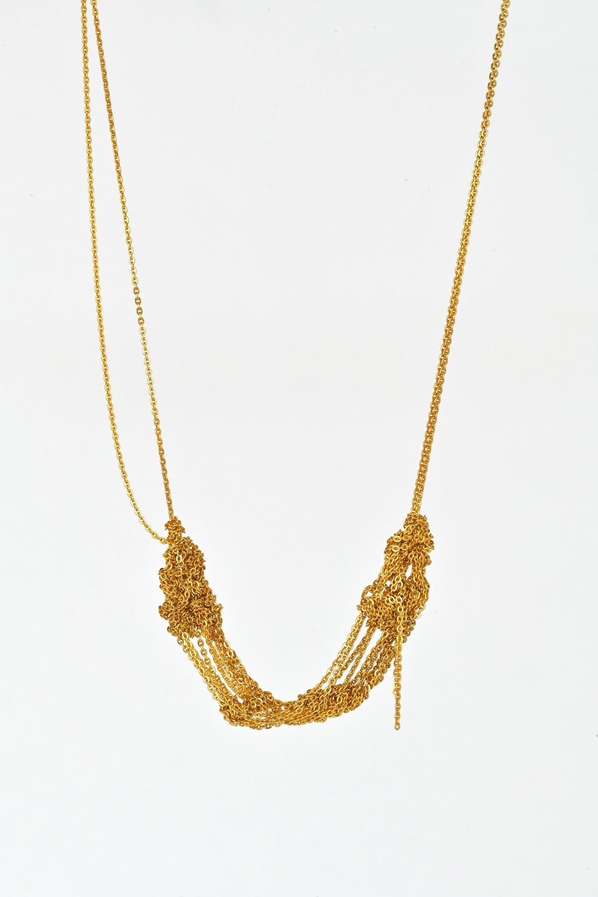 Gold Bare Frame Necklace by Arielle de Pinto at Abacus Row Handmade Jewelry
