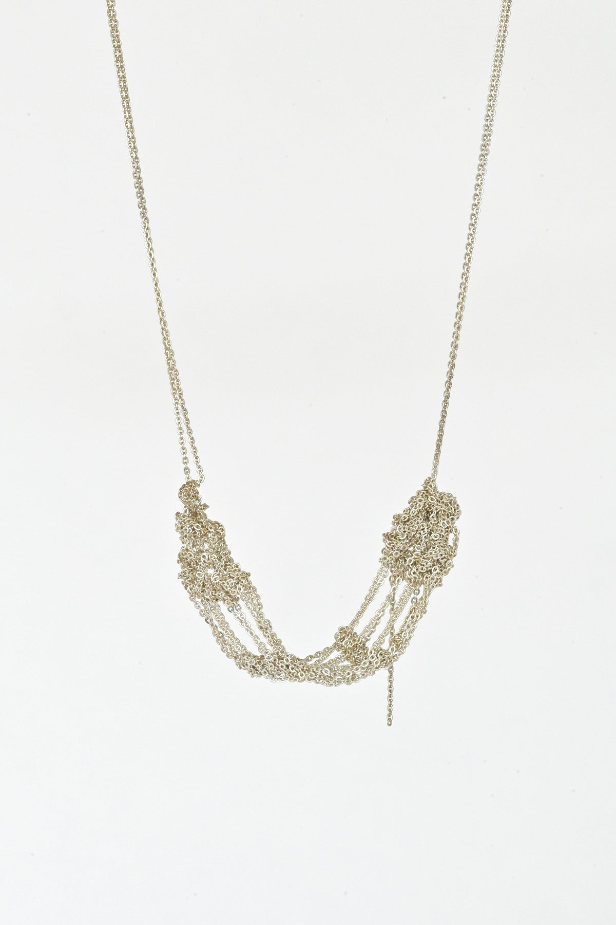 Silver Bare Frame Necklace by Arielle de Pinto at Abacus Row Handmade Jewelry