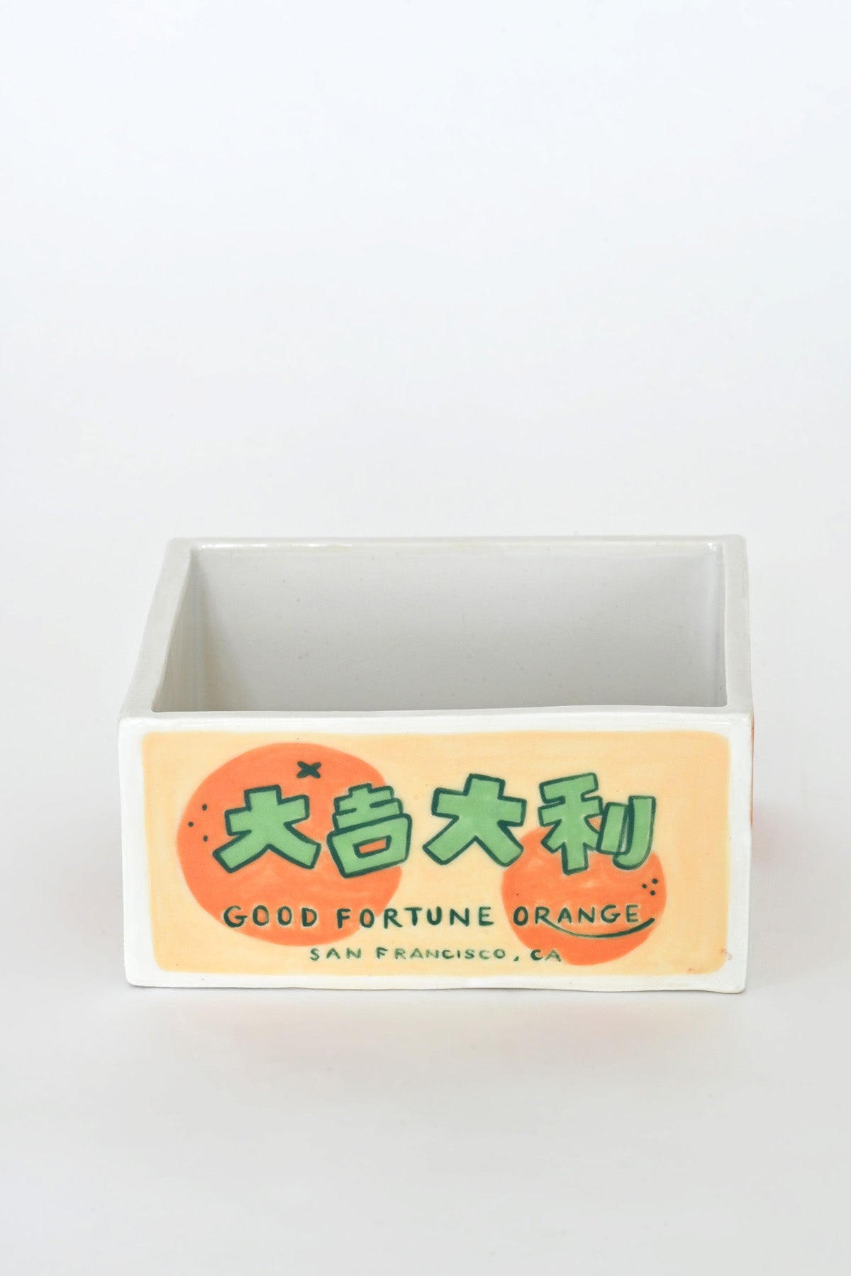 Good Fortune Orange Trinket Box by Caf Caf Ceramique at Abacus Row