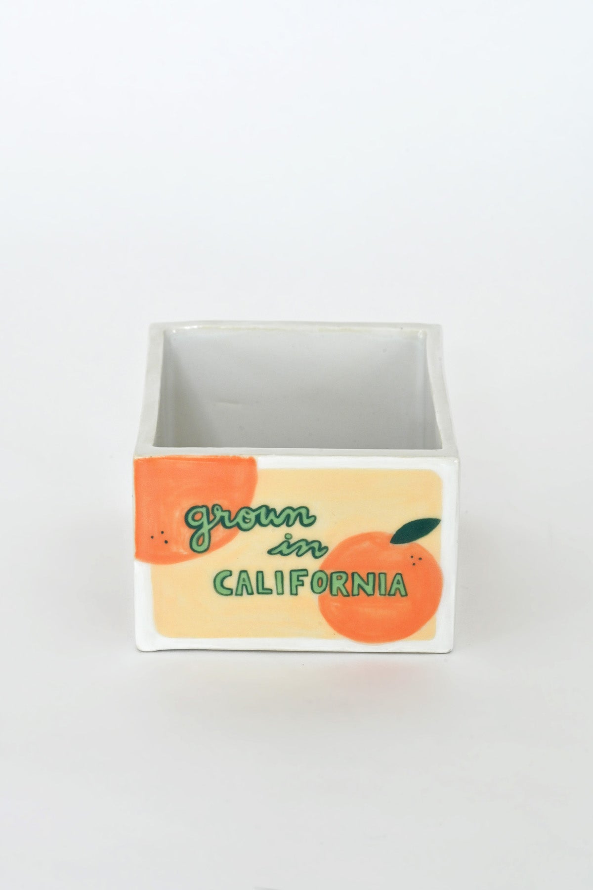 Good Fortune Orange Trinket Box with Lid by Caf Caf Ceramique at Abacus Row