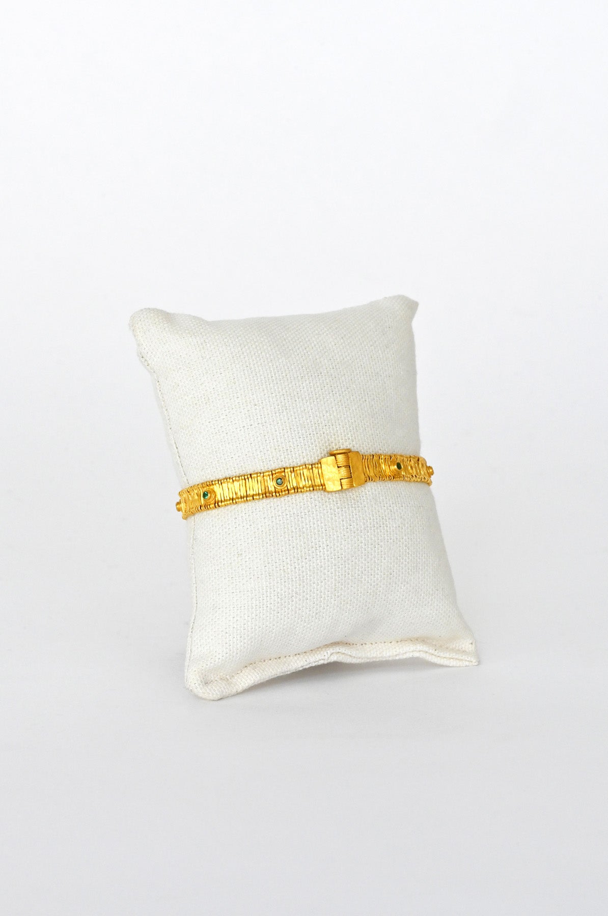 Willow Bracelet with Emeralds clasp by Cevherun at Abacus Row Handmade Jewelry