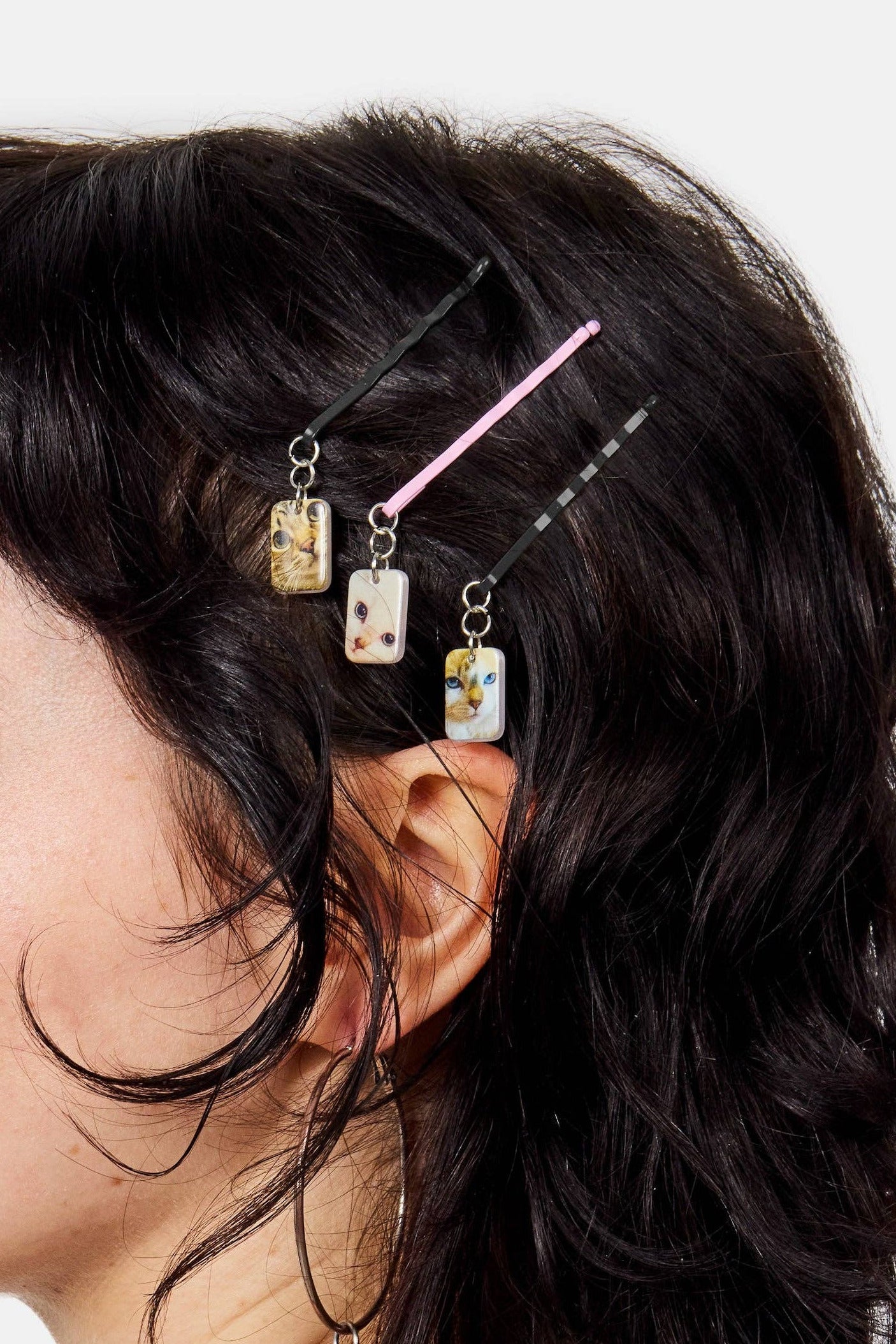 Styled Kitty Bobby Pins by Chunks at Abacus Row Jewelry