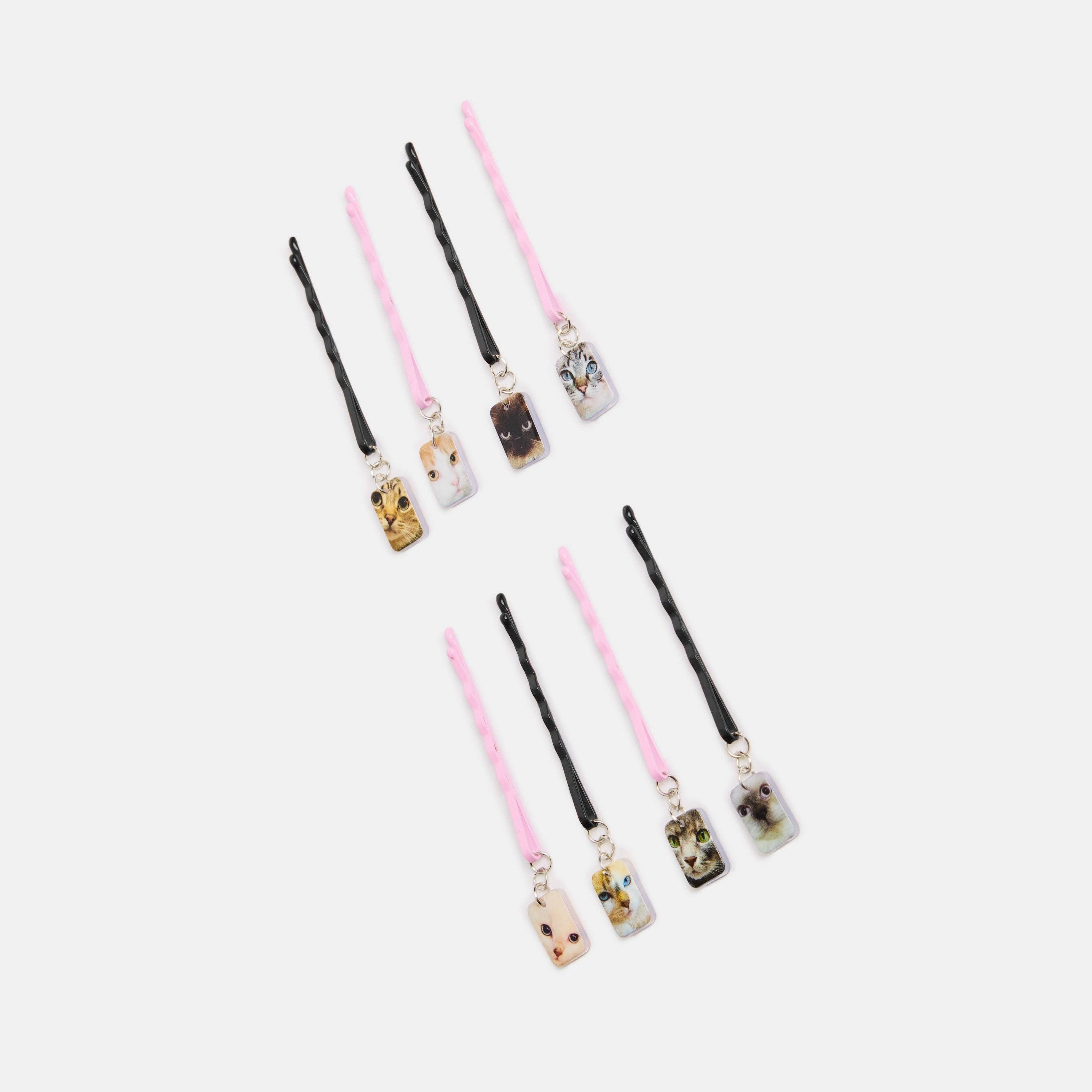 Charmed Kitty Bobby Pins by Chunks at Abacus Row Handmade Jewelry