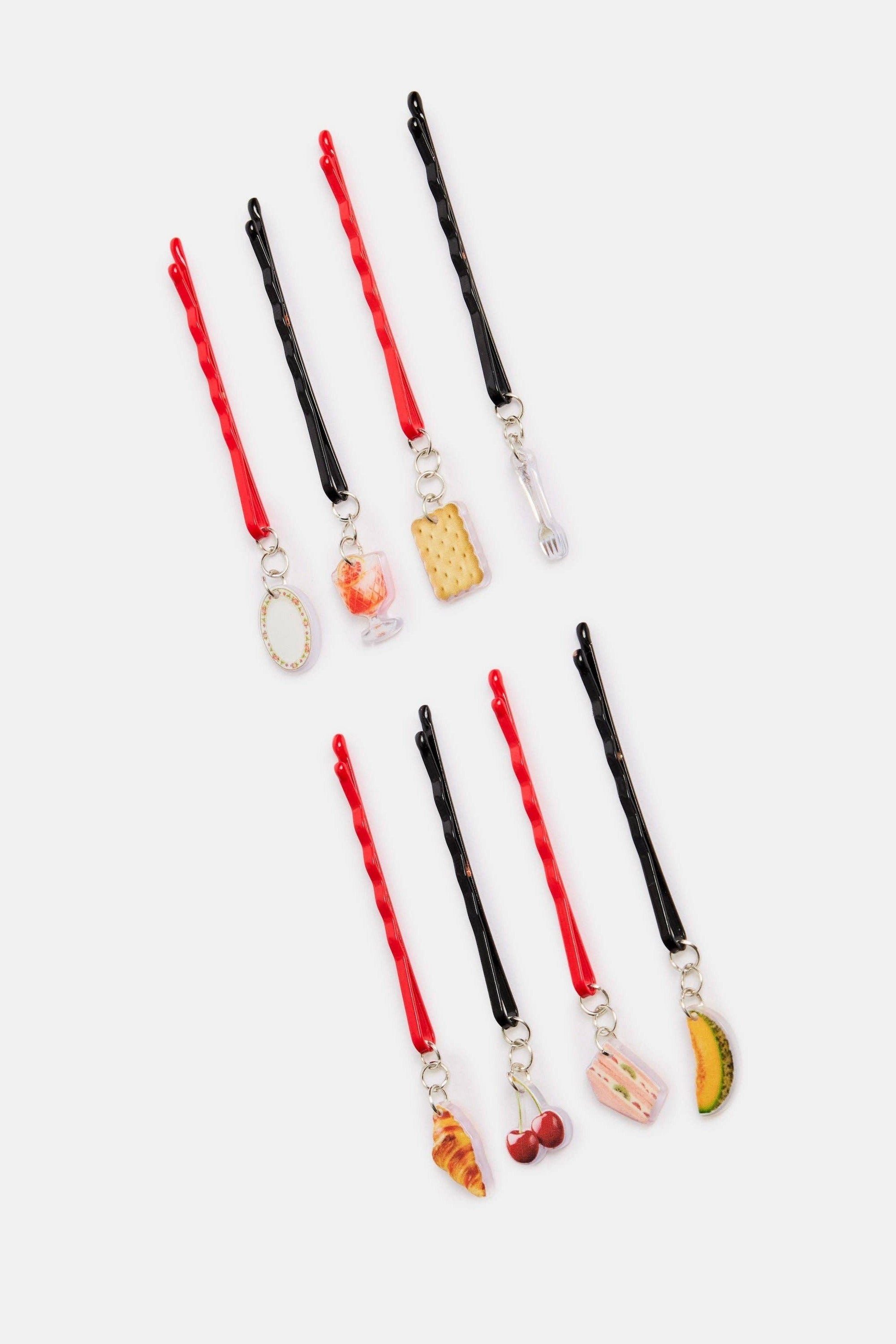 Charms on the Picnic Bobby Pins by Chunks at Abacus Row Handmade Jewelry