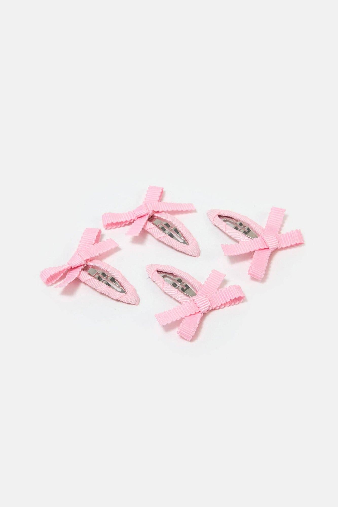 Blush Bow Snap Clips by Chunks at Abacus Row Jewelry