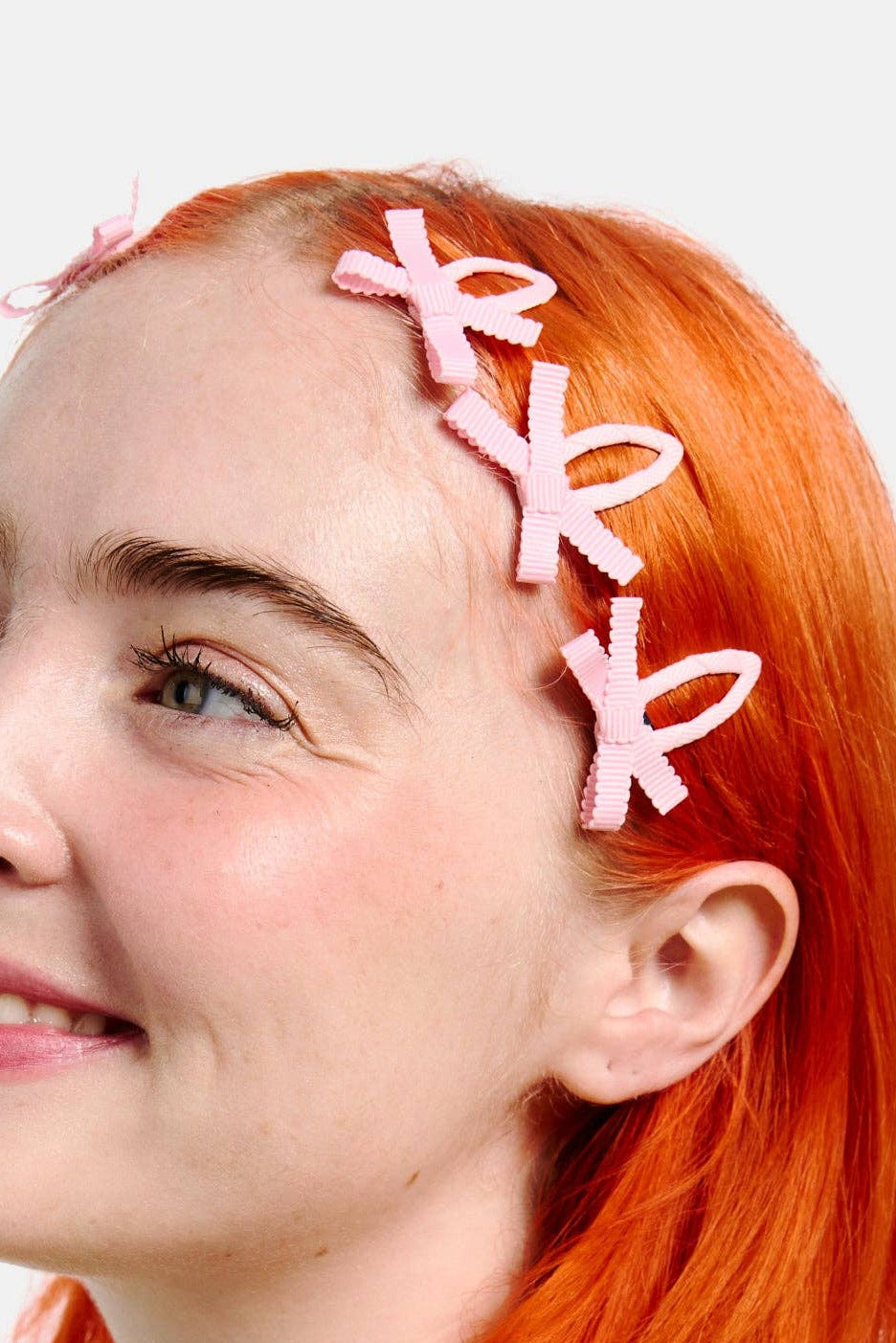 Styled Blush Bow Snap Clips by Chunks at Abacus Row Jewelry