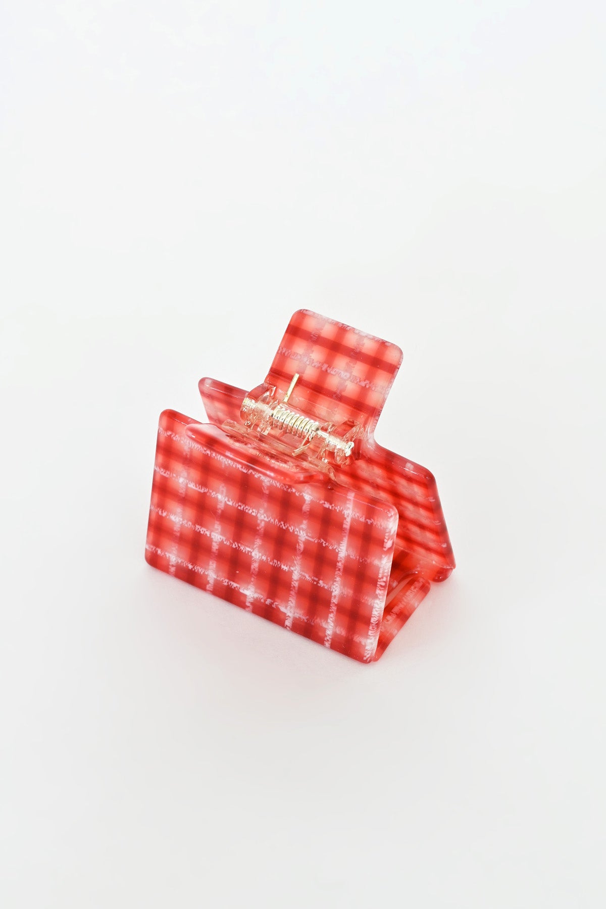 Midi Red Plaid Box Claw by Chunks at Abacus Row Jewelry