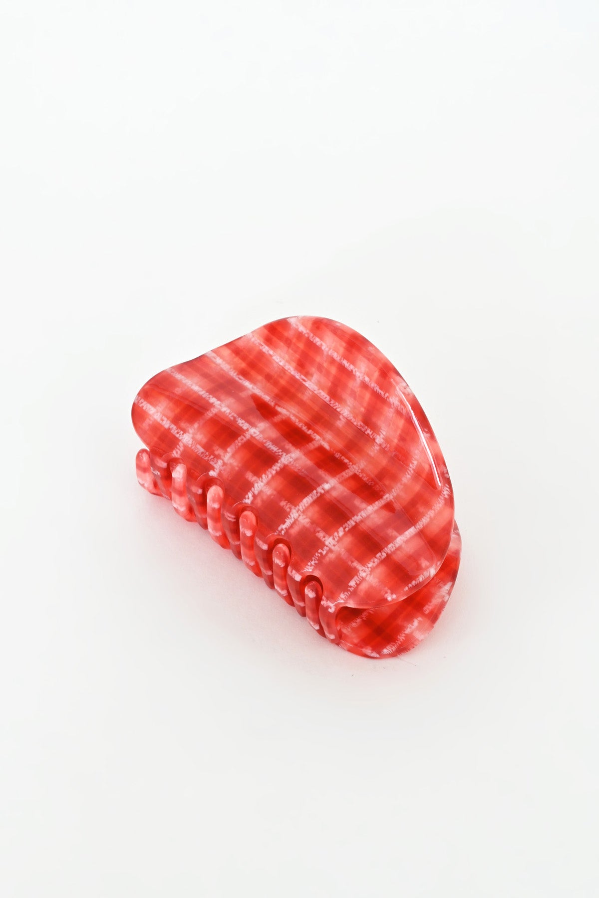 Red Plaid Juno Claw by Chunks at Abacus Row Jewelry