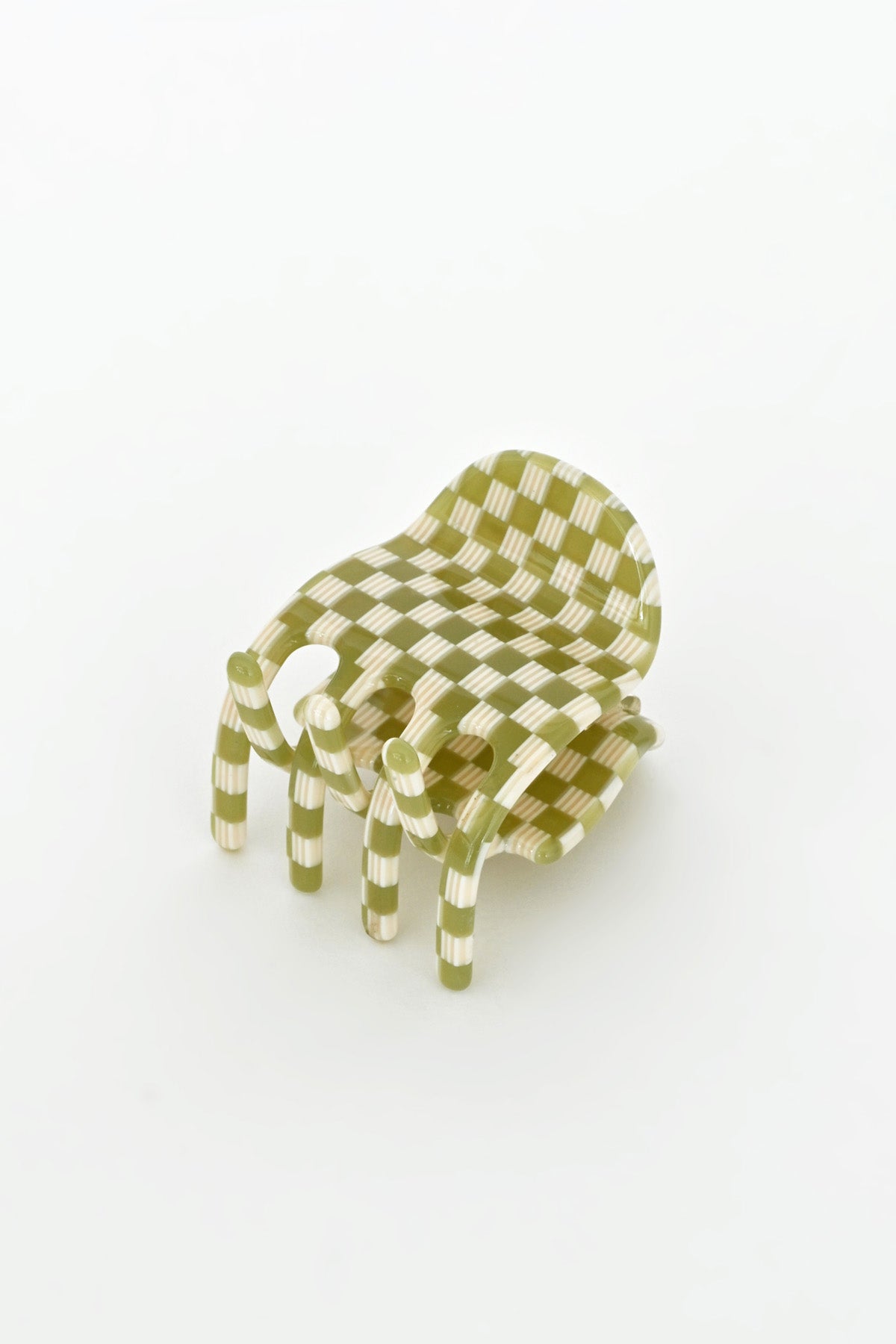 Midi Olive Checker Ursa Claw by Chunks at Abacus Row Jewelry