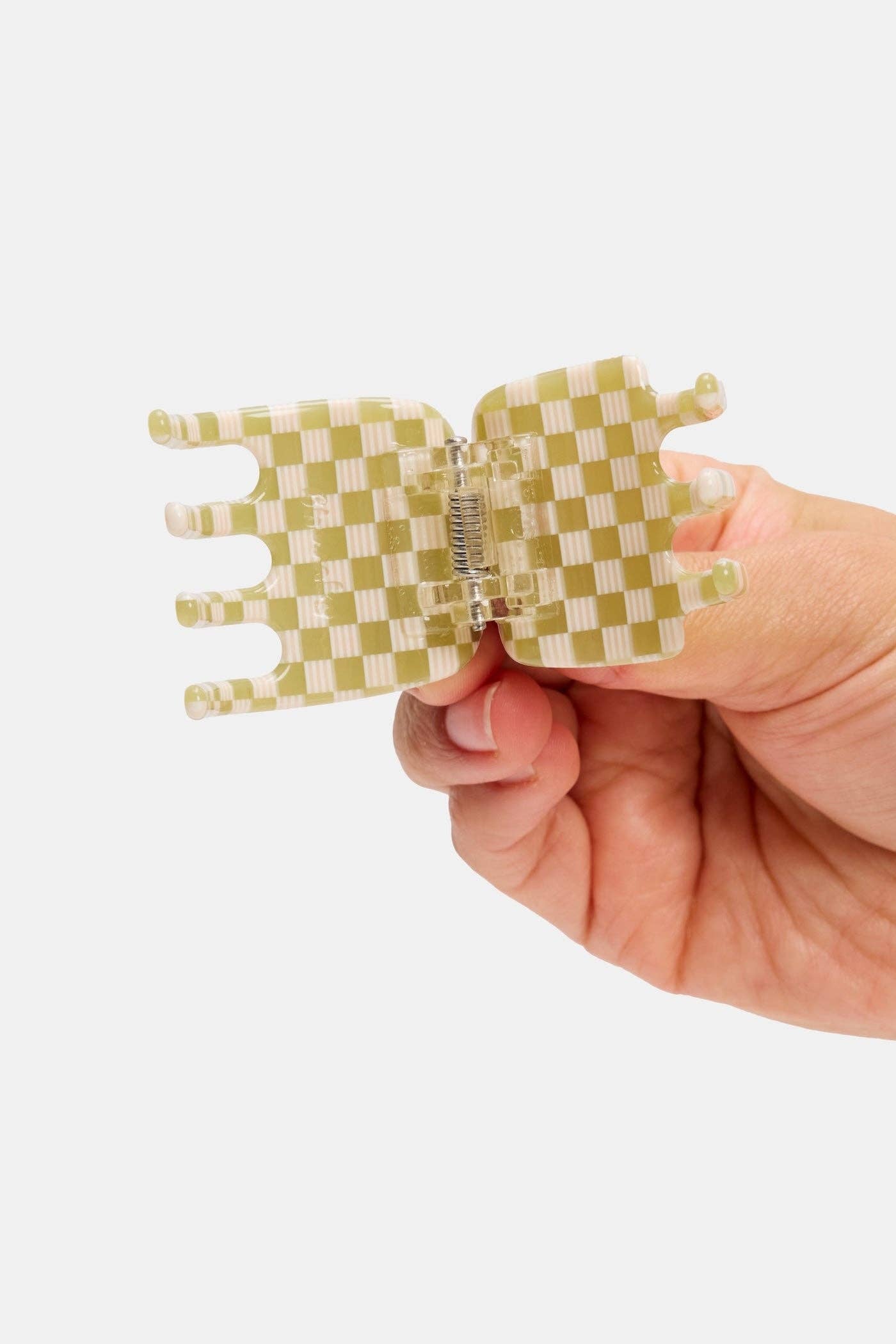 Open Midi Olive Checker Ursa Claw by Chunks at Abacus Row Jewelry